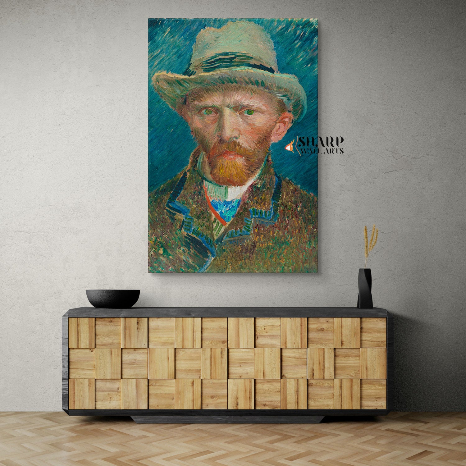 Vincent van Gogh Self-Portrait With Grey Hat Canvas Wall Art