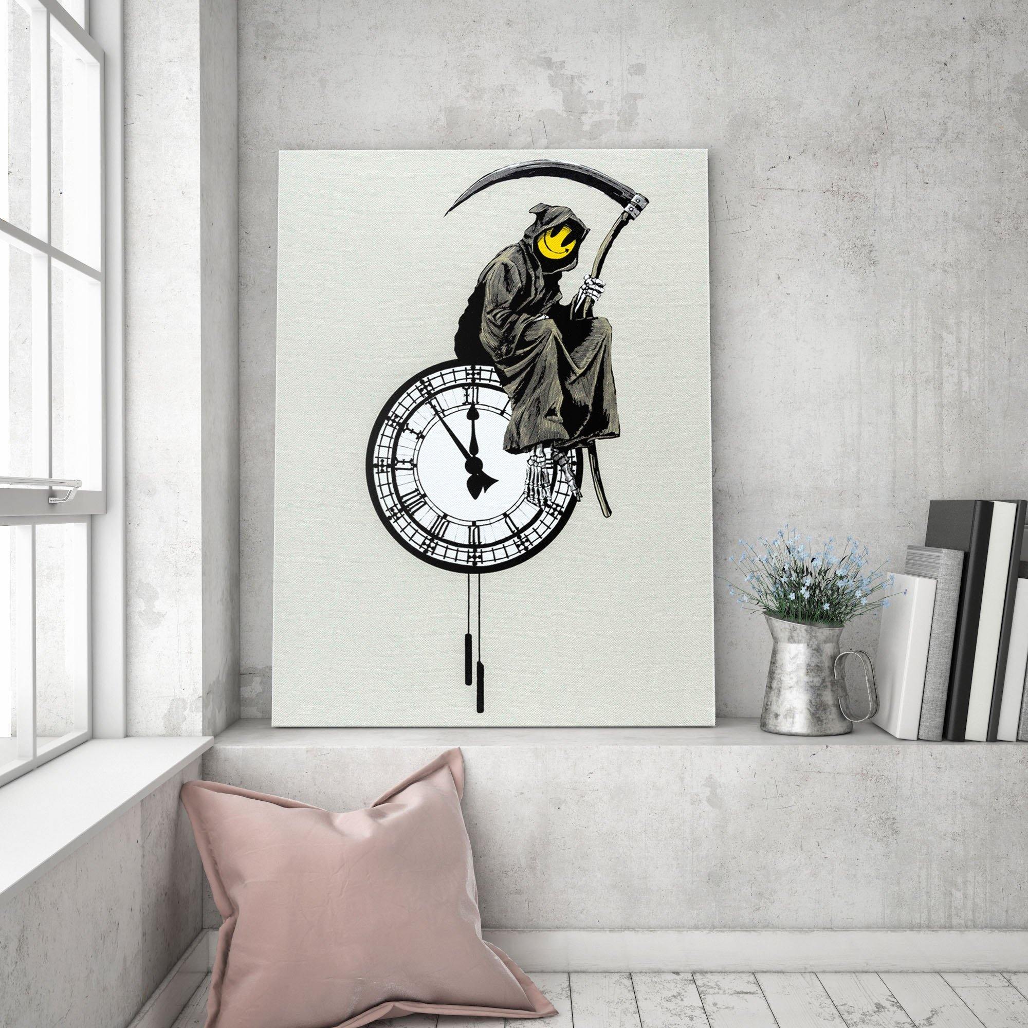 Banksy - Grin Reaper Wall Art Canvas - SharpWallArts