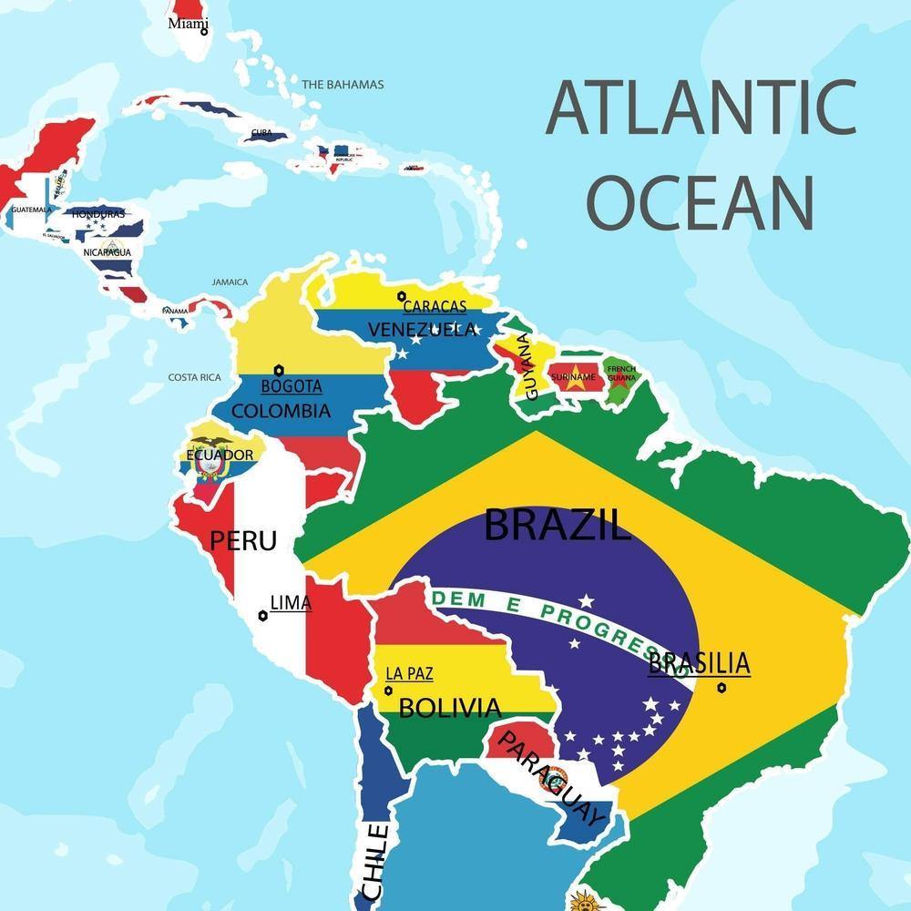 World Map Large Canvas With Countries - Living Room Wall Decor - SharpWallArts