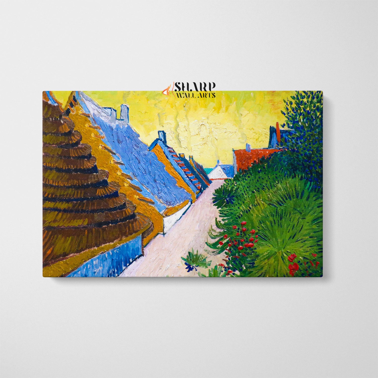 Vincent Van Gogh Street In Saintes Maries Canvas Wall Art
