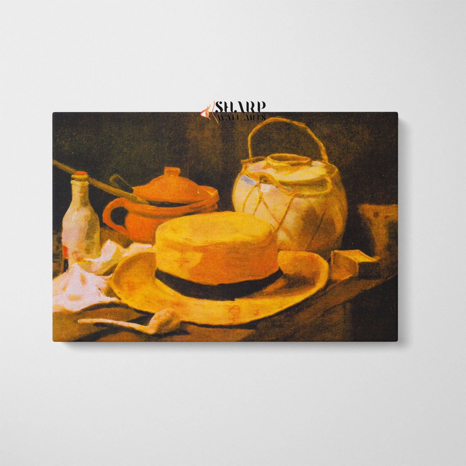 Vincent van Gogh Still Life With Straw Hat Canvas Wall Art