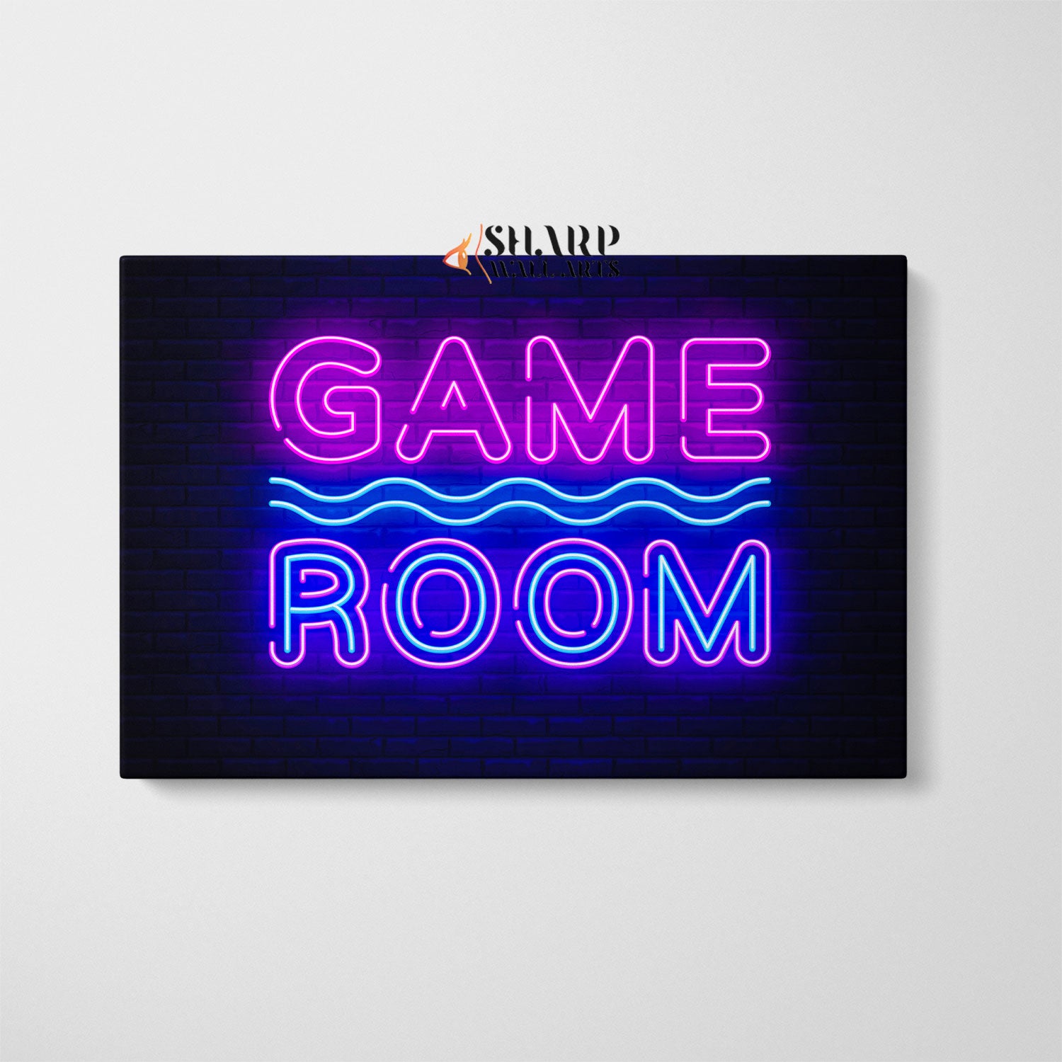 Game Room Neon Sign Canvas Wall Art
