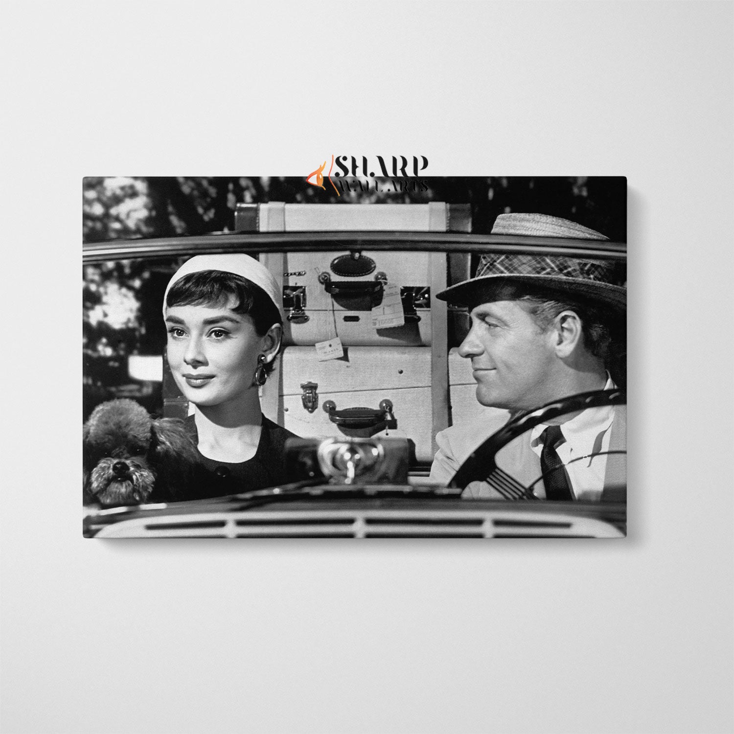Audrey Hepburn And Humphrey Bogart Canvas Wall Art