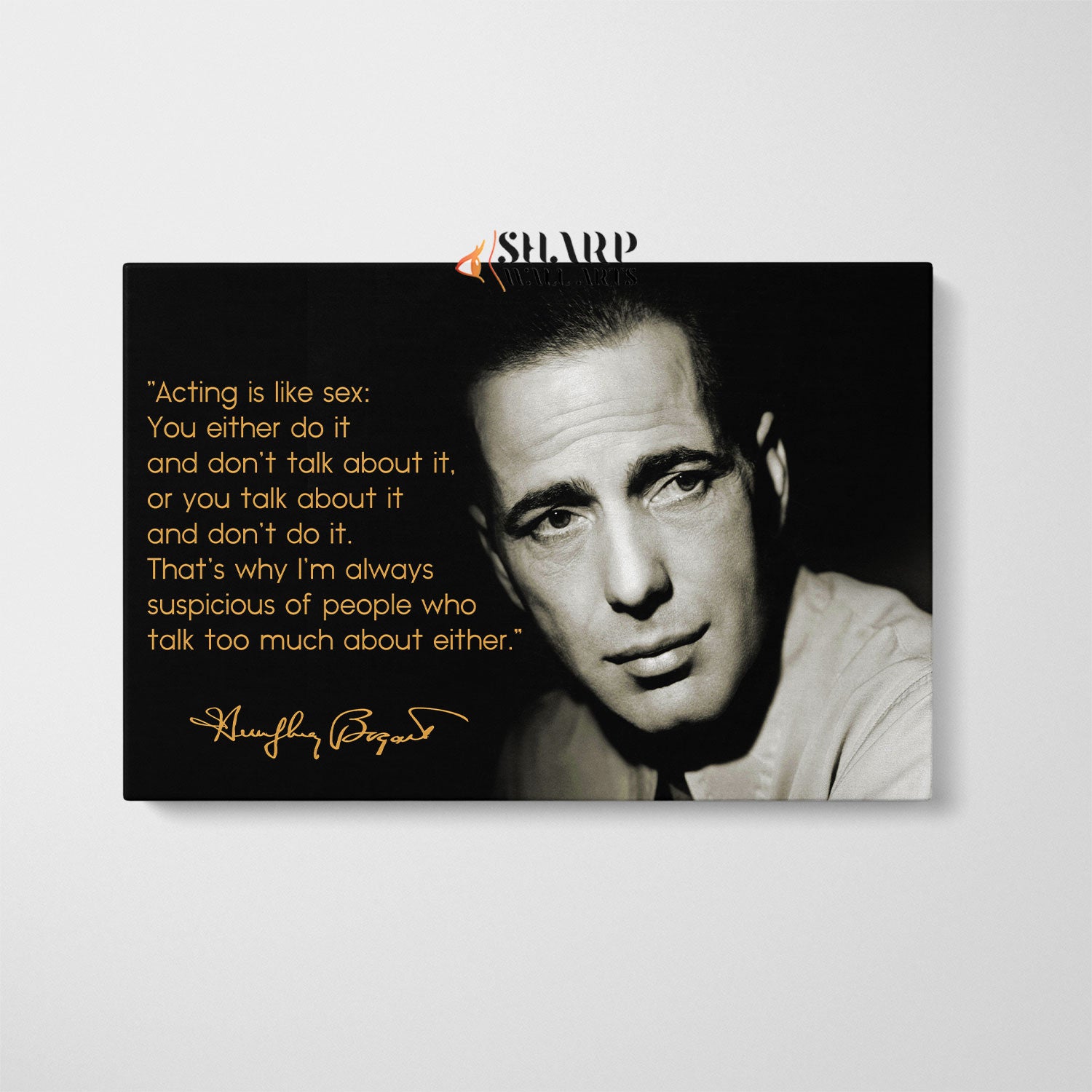Humphrey Bogart Quote Wall Art Canvas