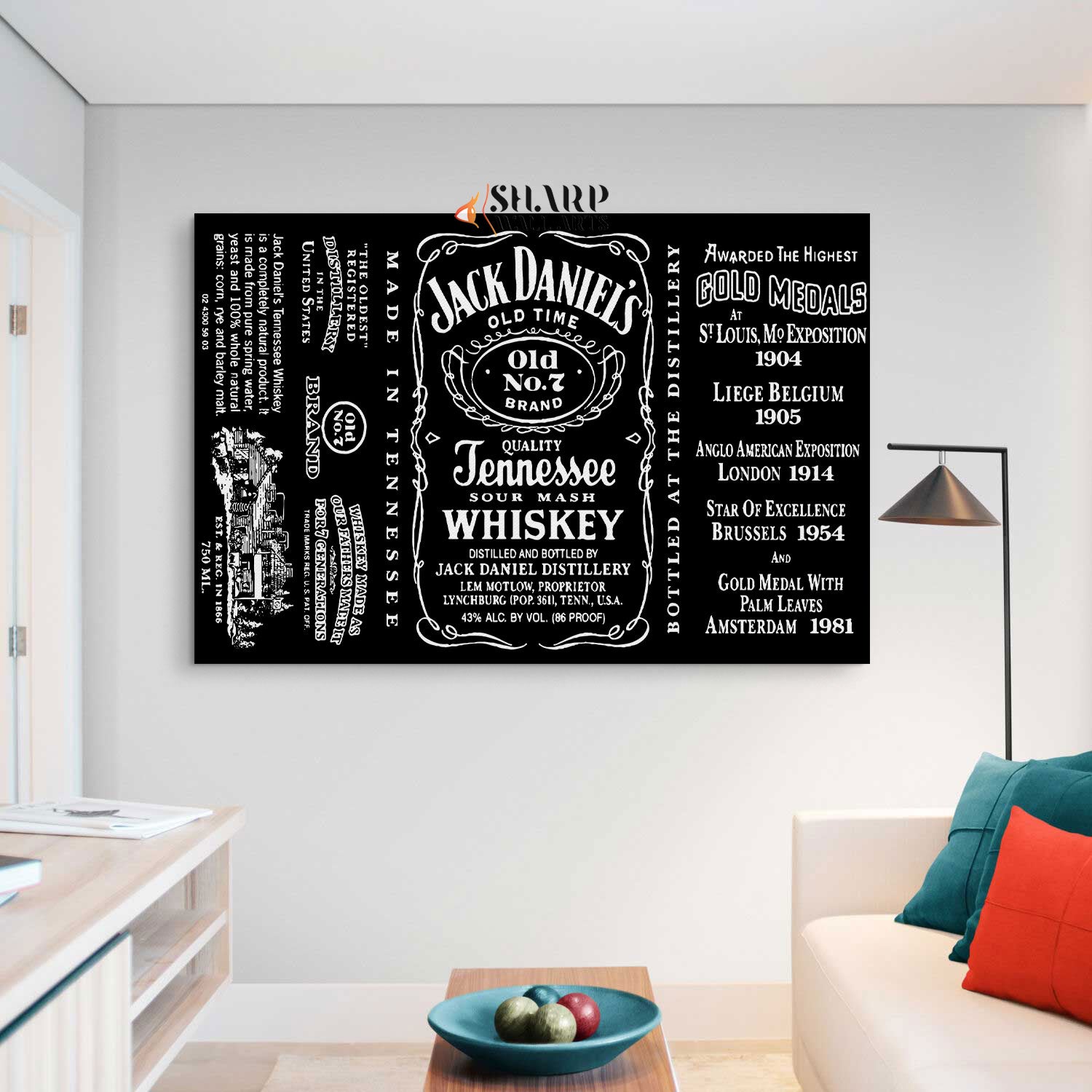Jack Daniels Wall Art Canvas
