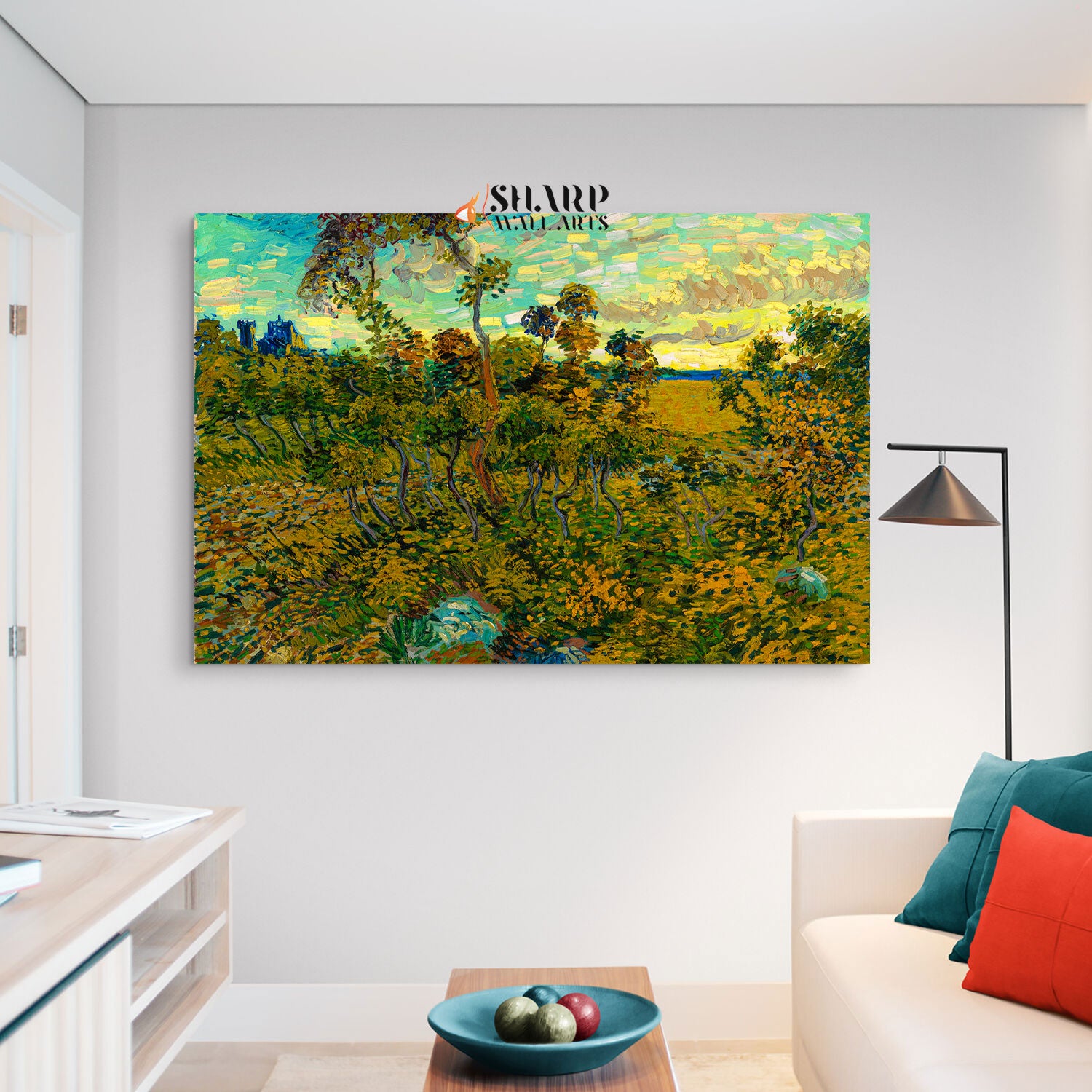 Vincent van Gogh Sunset At Montmajour Canvas Wall Art