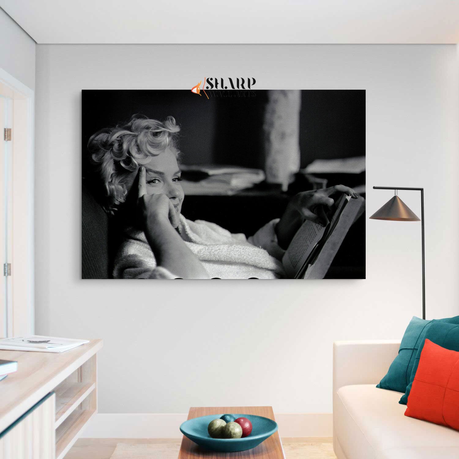 Marilyn Monroe Reading Wall Art Canvas