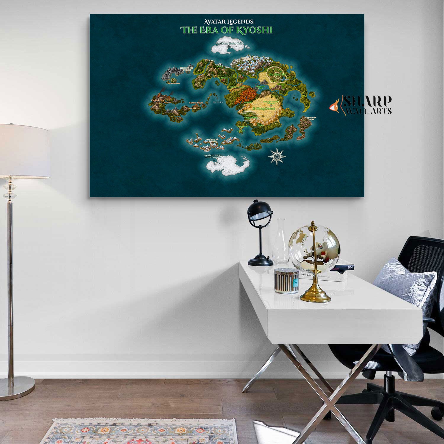Avatar The Last Airbender Map Wall Art Canvas