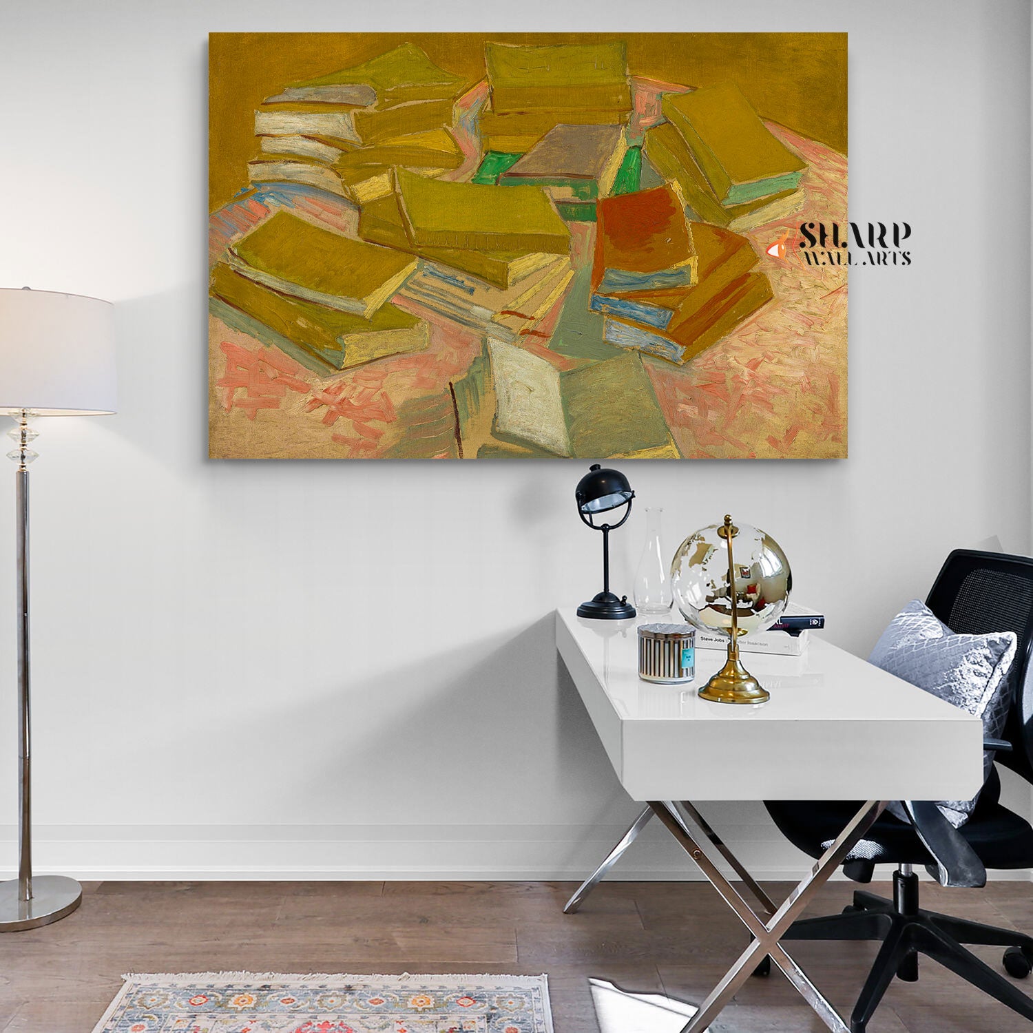 Vincent van Gogh Piles Of French Novels Canvas Wall Art