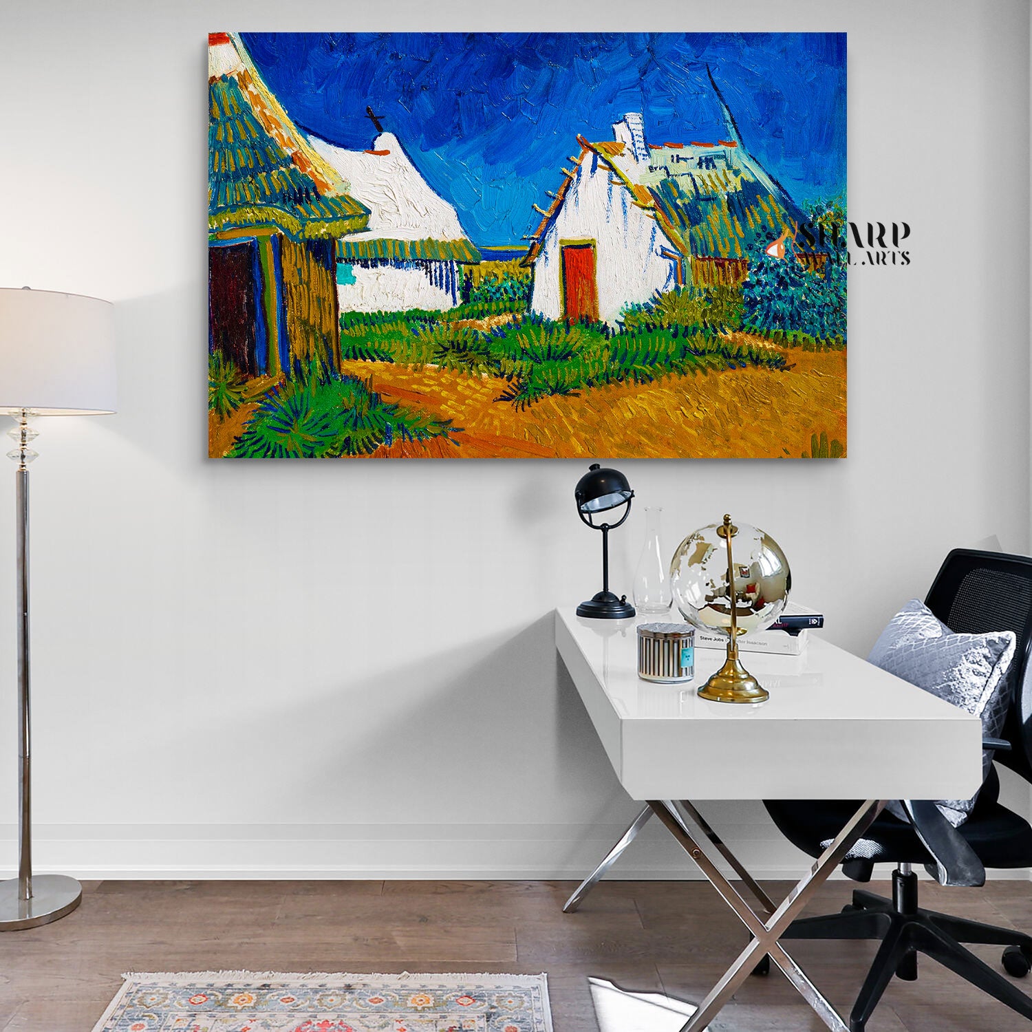 Vincent Van Gogh White Cottages At Saintes-Maries Canvas Wall Art