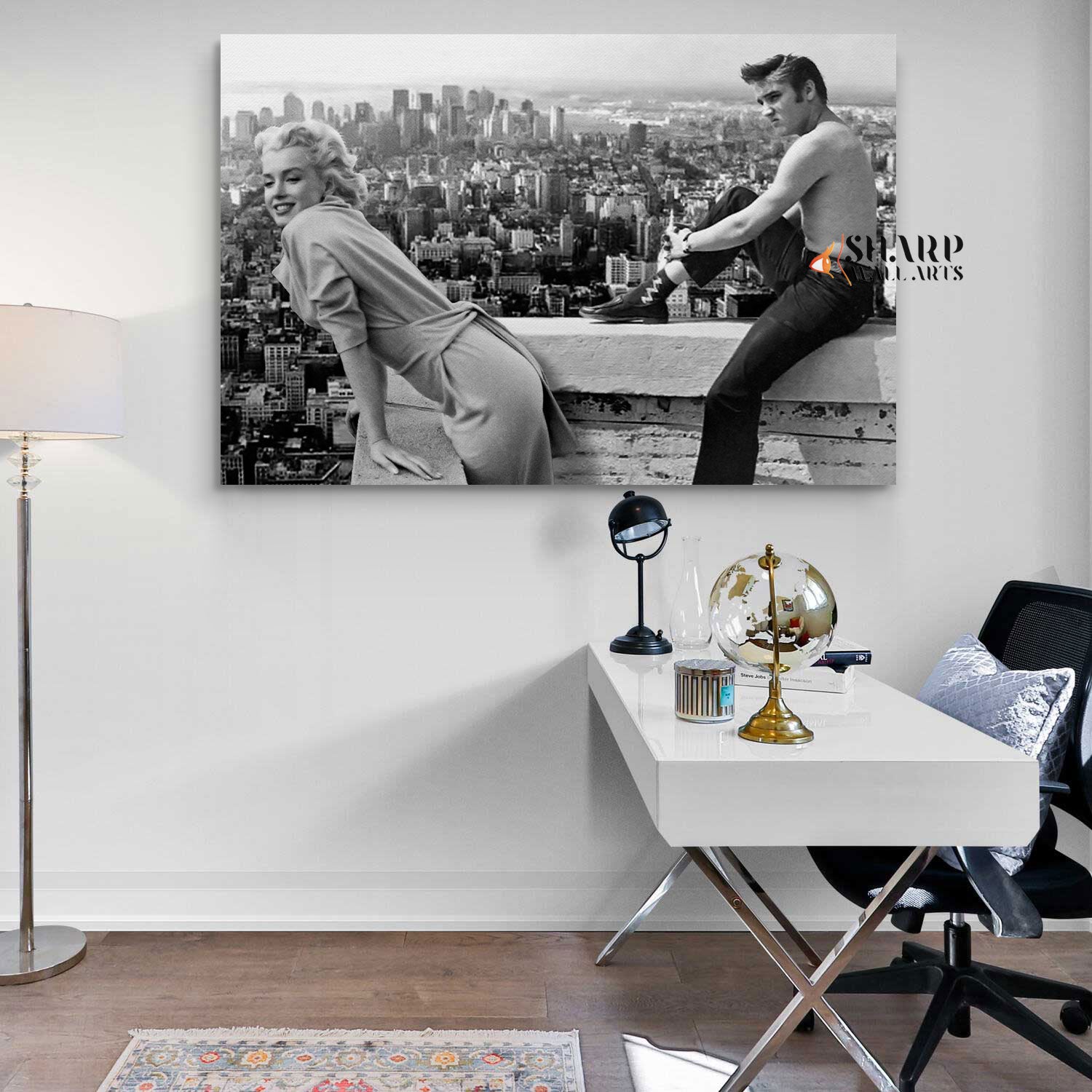 Marilyn Monroe And Elvis Presley Wall Art Canvas