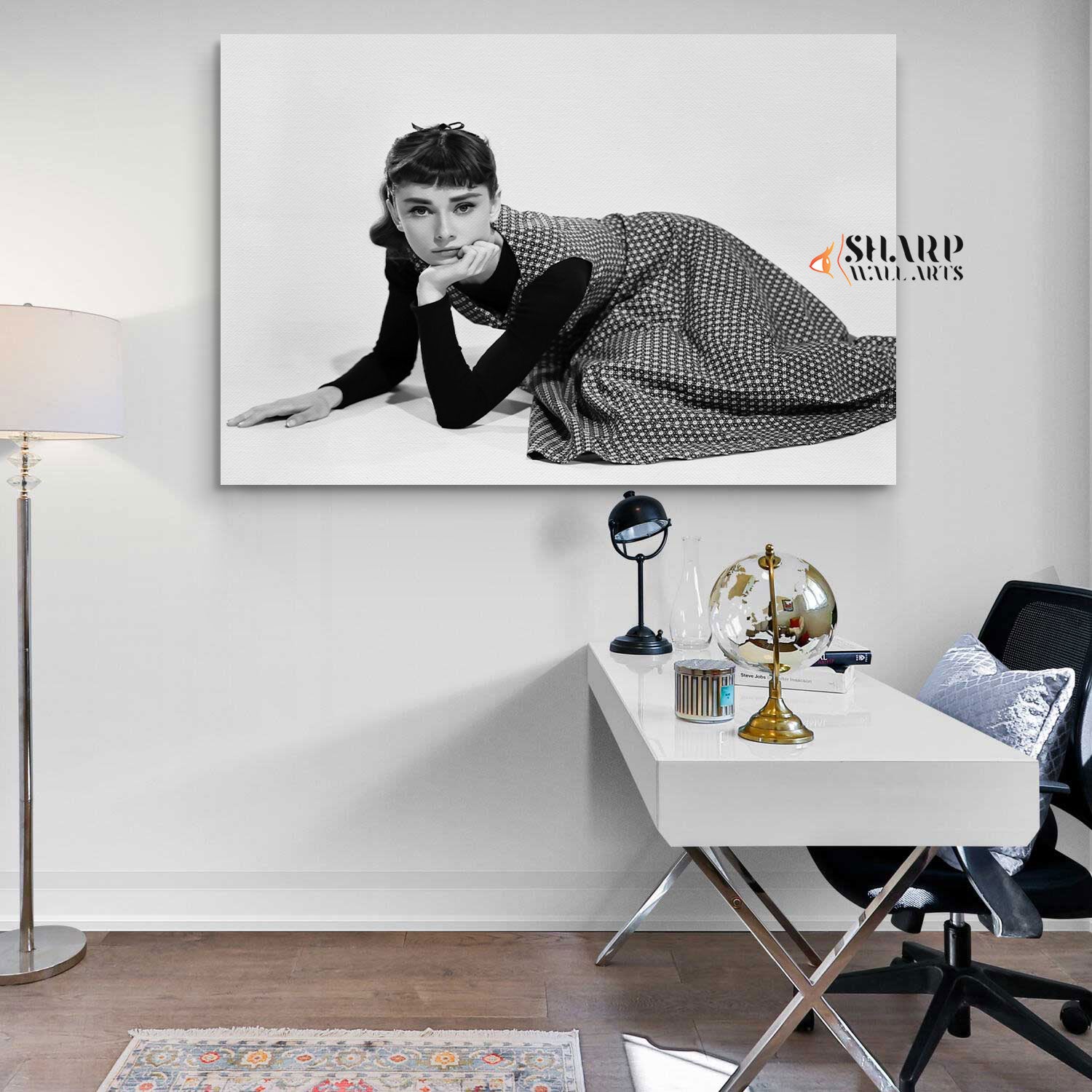 Audrey Hepburn Style Icon Wall Art Canvas