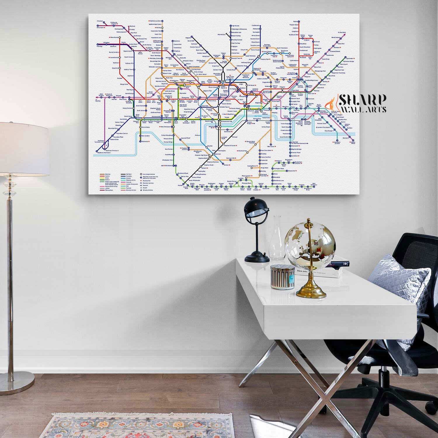 London Tube Map Canvas Wall Art