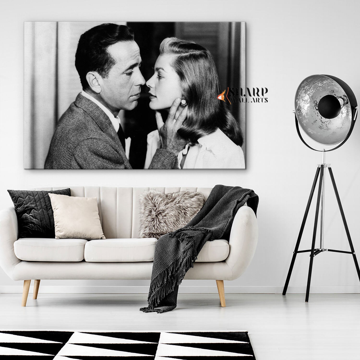 Lauren Bacall And Humphrey Bogart Wall Art Canvas