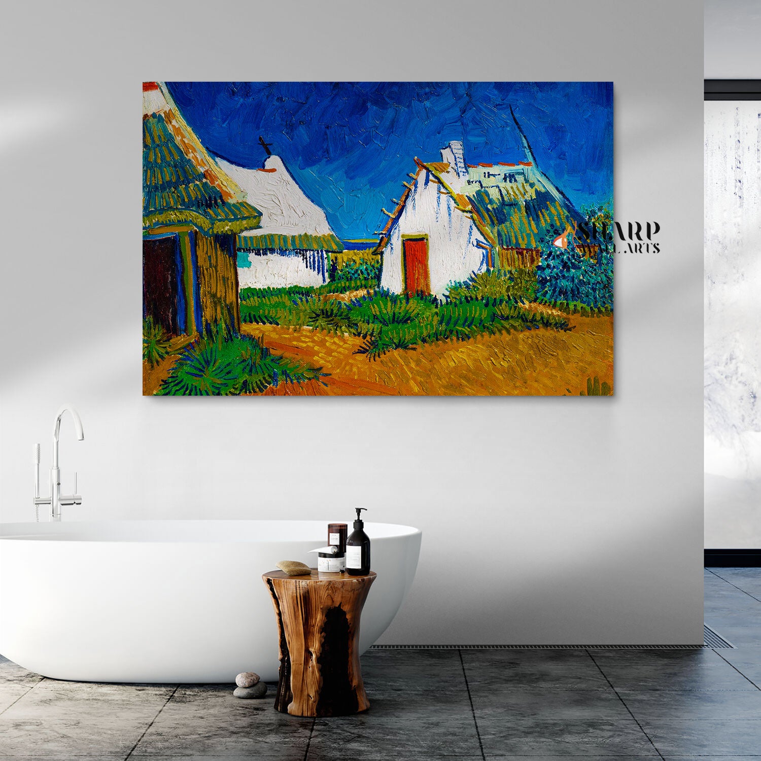 Vincent Van Gogh White Cottages At Saintes-Maries Canvas Wall Art