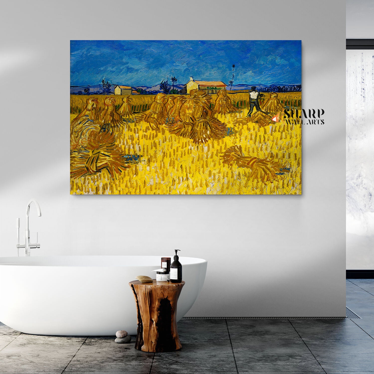 Vincent Van Gogh Corn Harvest In Provence Canvas Wall Art