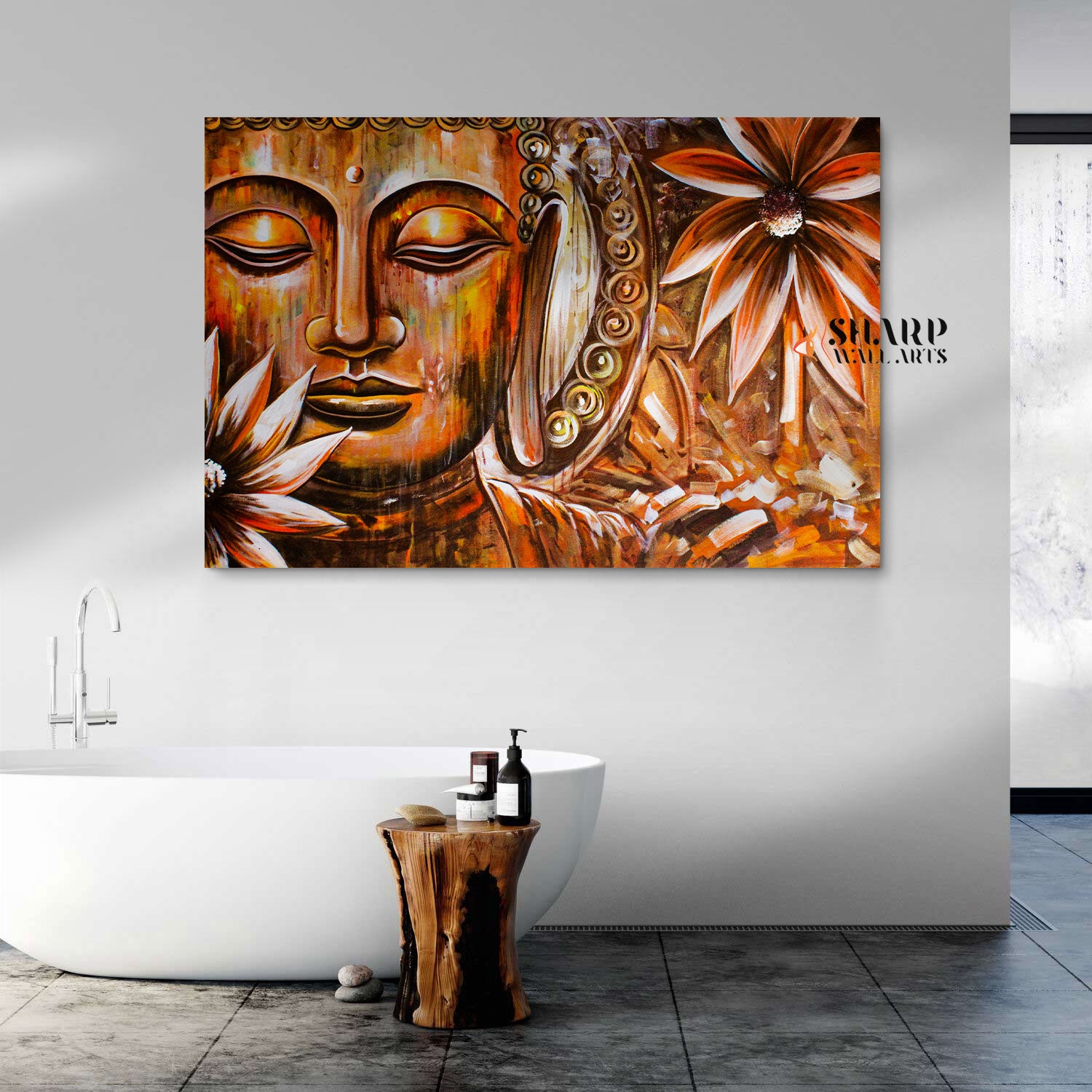 Buddha Lotus Canvas Wall Art