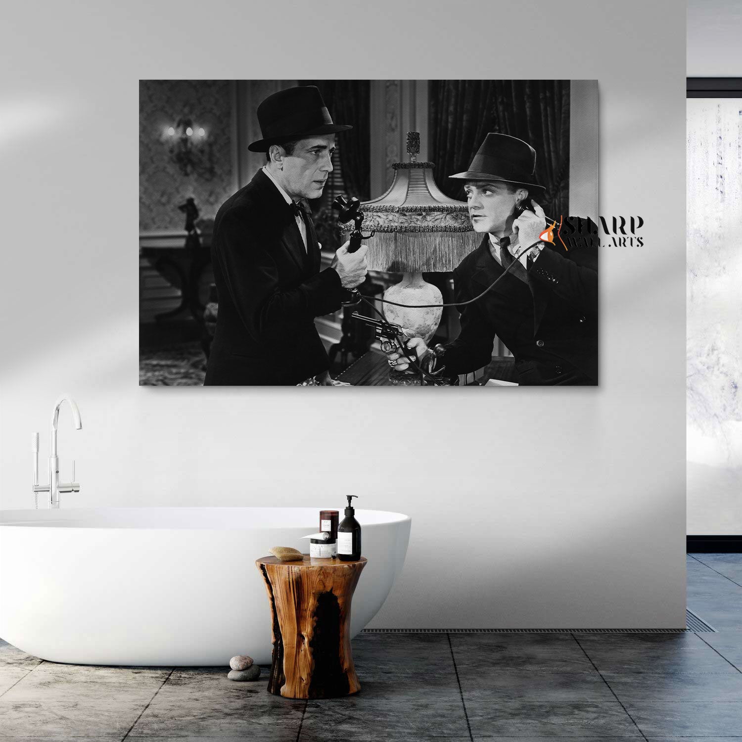 Humphrey Bogart And James Cagney Wall Art Canvas