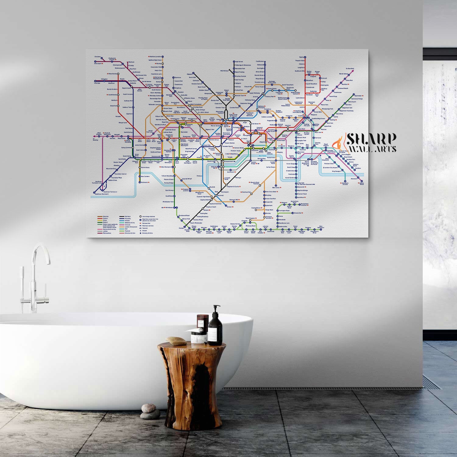 London Tube Map Canvas Wall Art