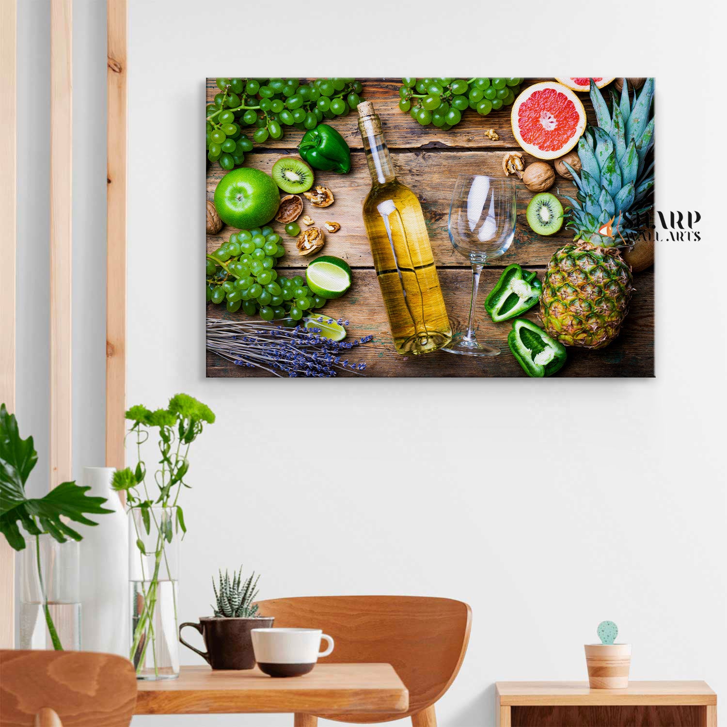 Wine And Grapes Wall Art Canvas