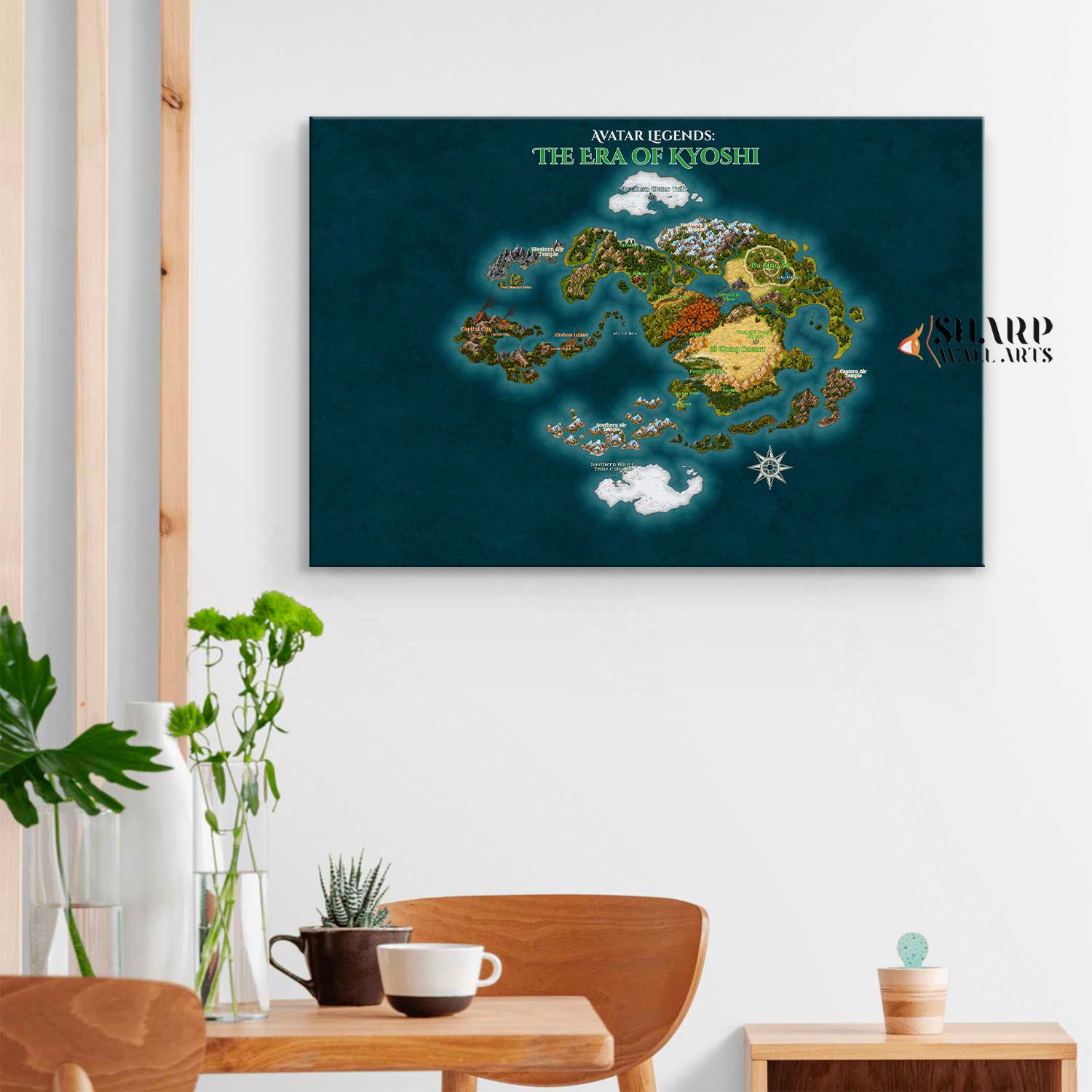 Avatar The Last Airbender Map Wall Art Canvas