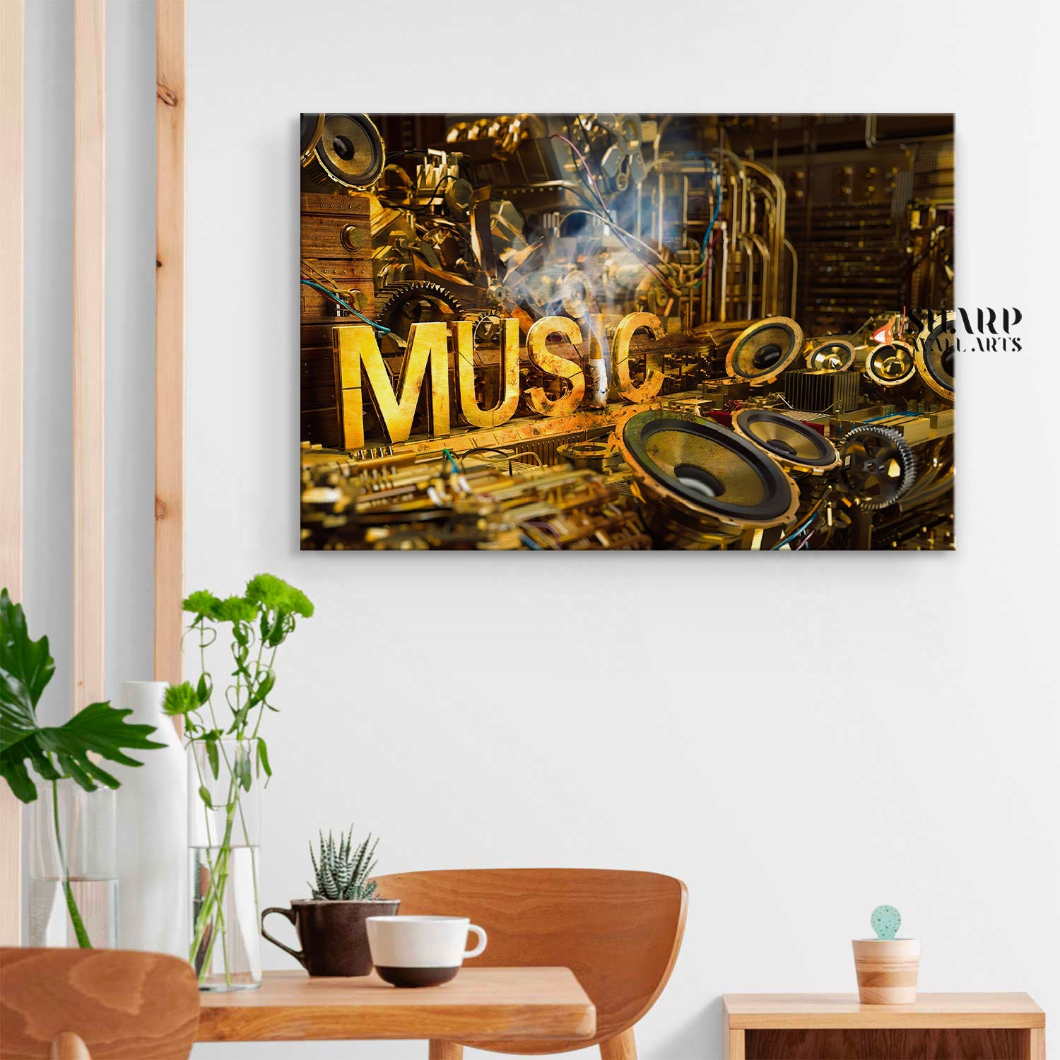 Steampunk Music Wall Art Canvas