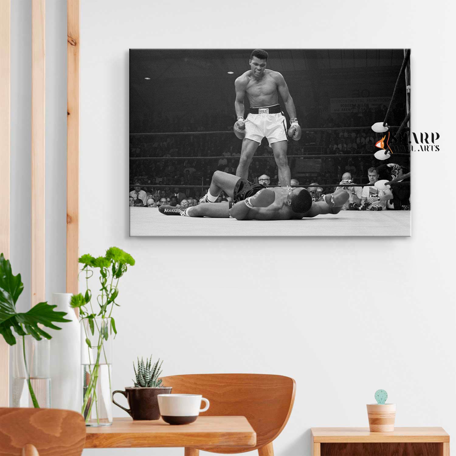 Muhammad Ali vs Sonny Liston Canvas Wall Art