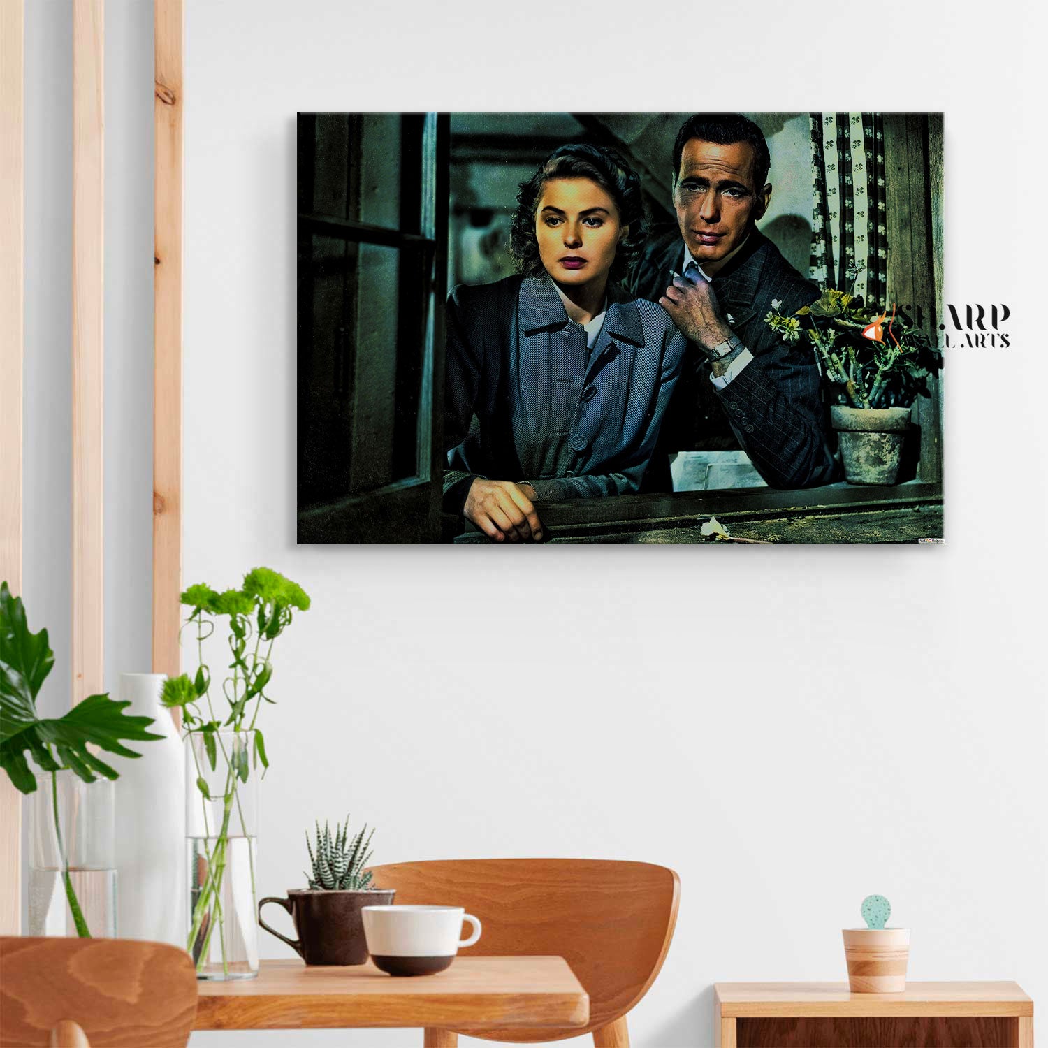 Ingrid Bergman And Humphrey Bogart In "Casablanca" Wall Art Canvas