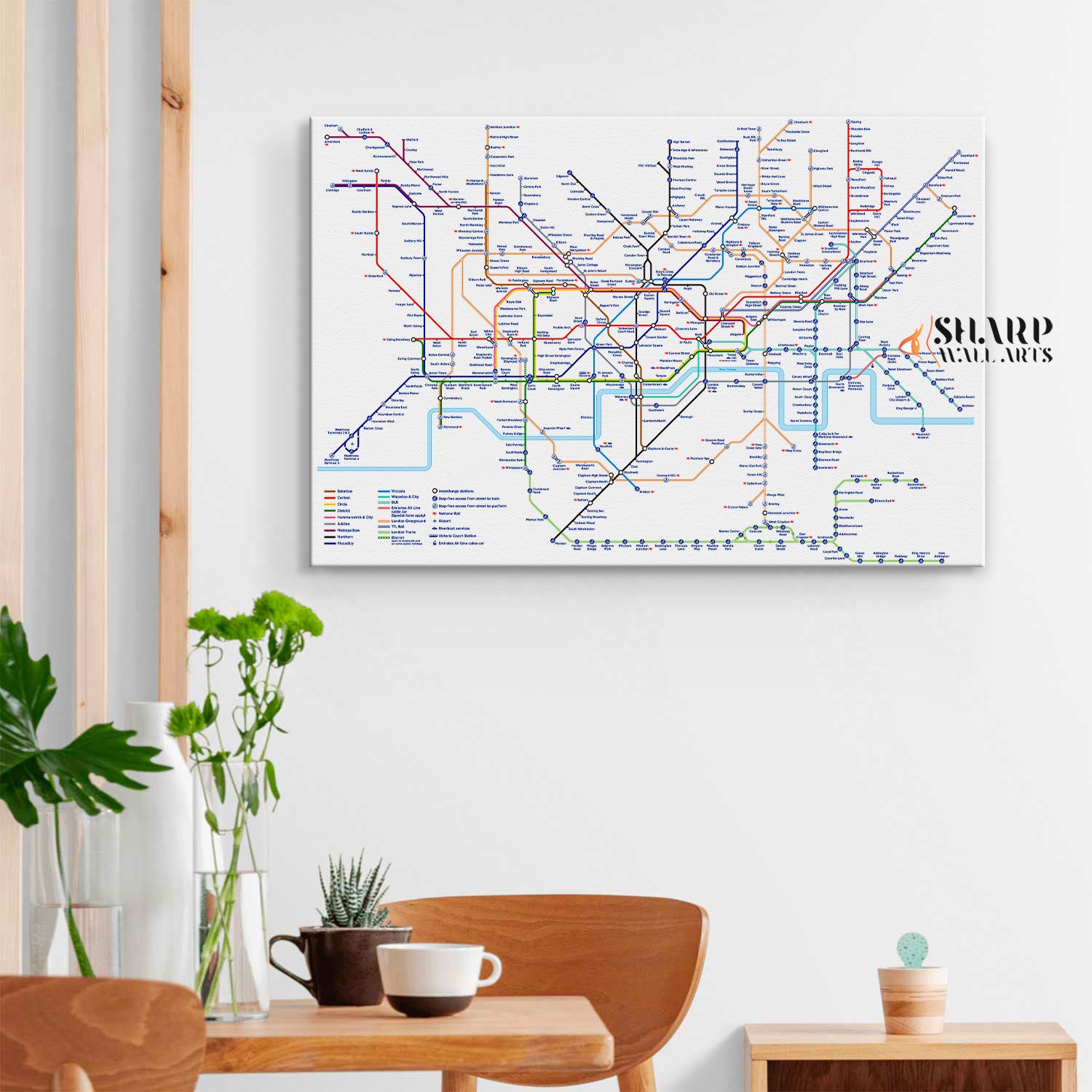 London Underground Map Canvas Wall Art