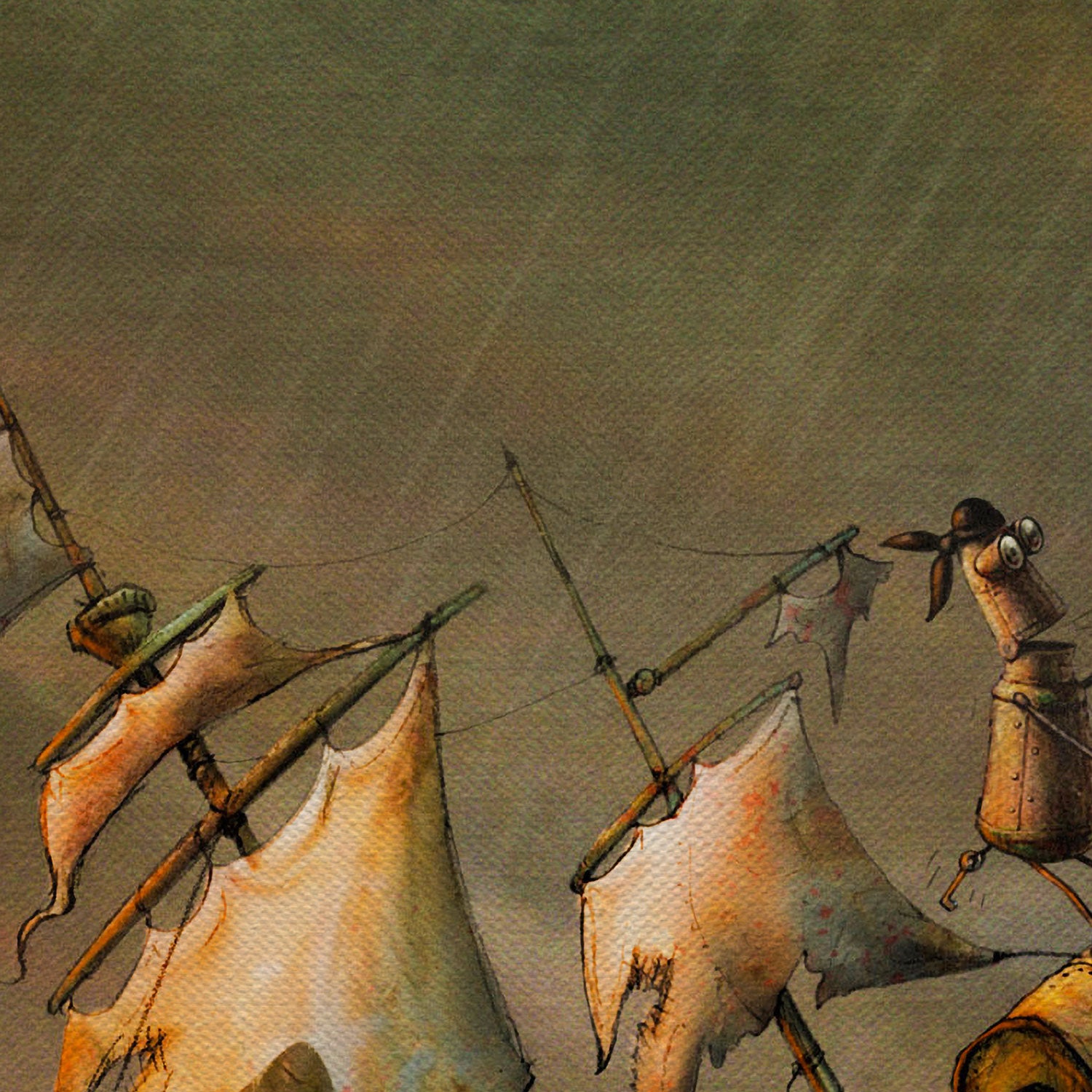 Steampunk Pirate Ship Wall Art Canvas