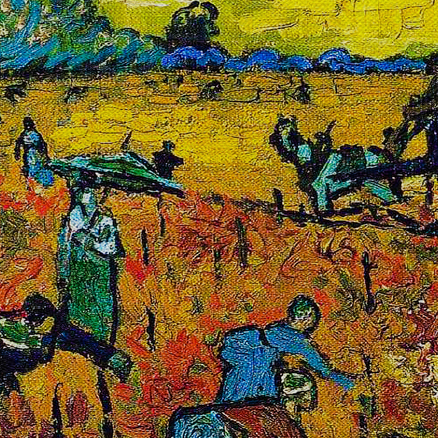 Vincent van Gogh Red Vineyards At Arles Canvas Wall Art
