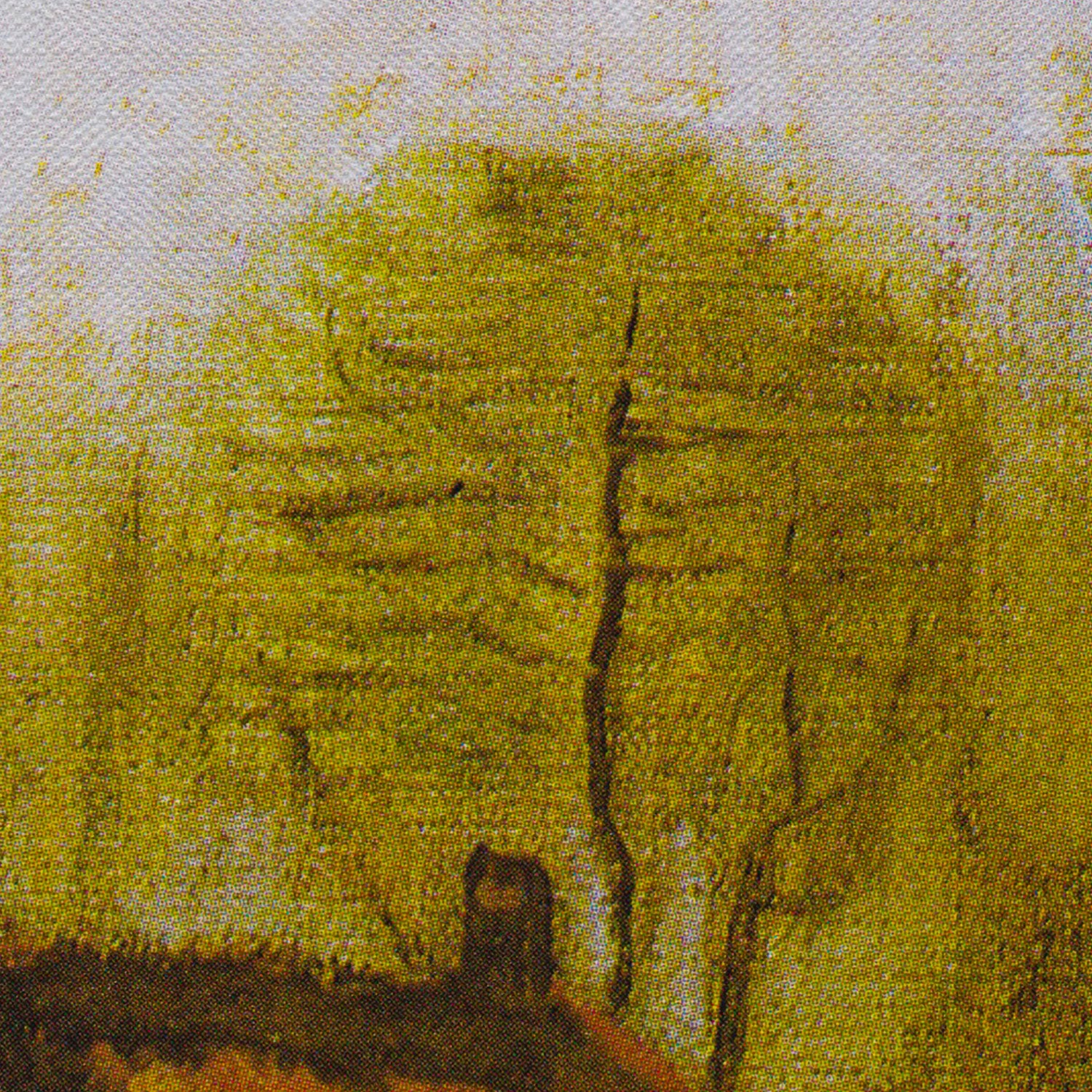 Vincent van Gogh Farmhouses Among Trees Canvas Wall Art