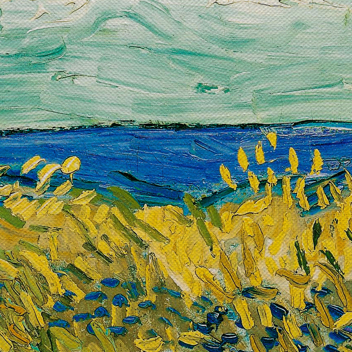 Vincent van Gogh Wheatfield With Cornflowers Canvas Wall Art