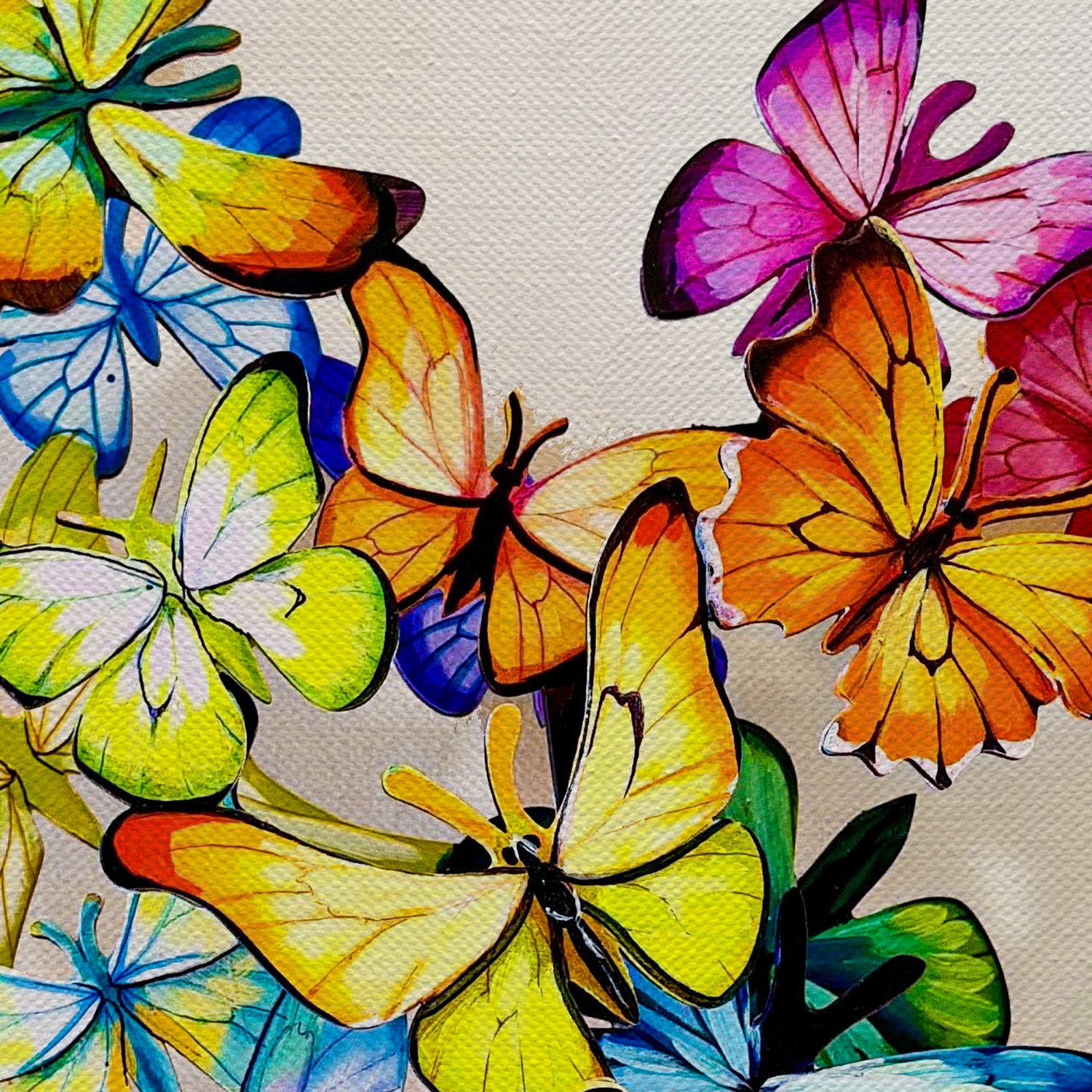 Heart Of Butterflies Canvas Wall Art