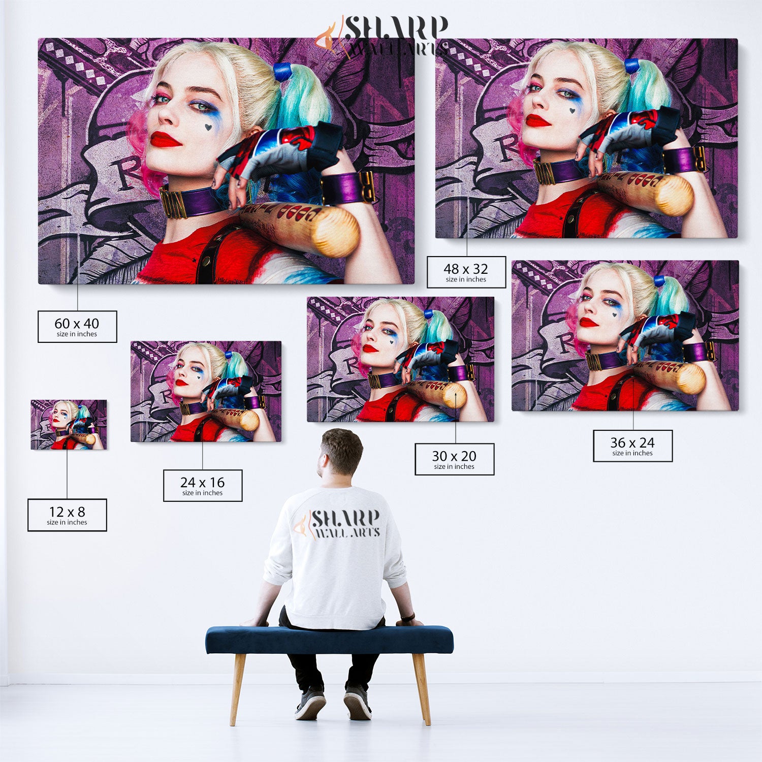 Harley Quinn Canvas Wall Art