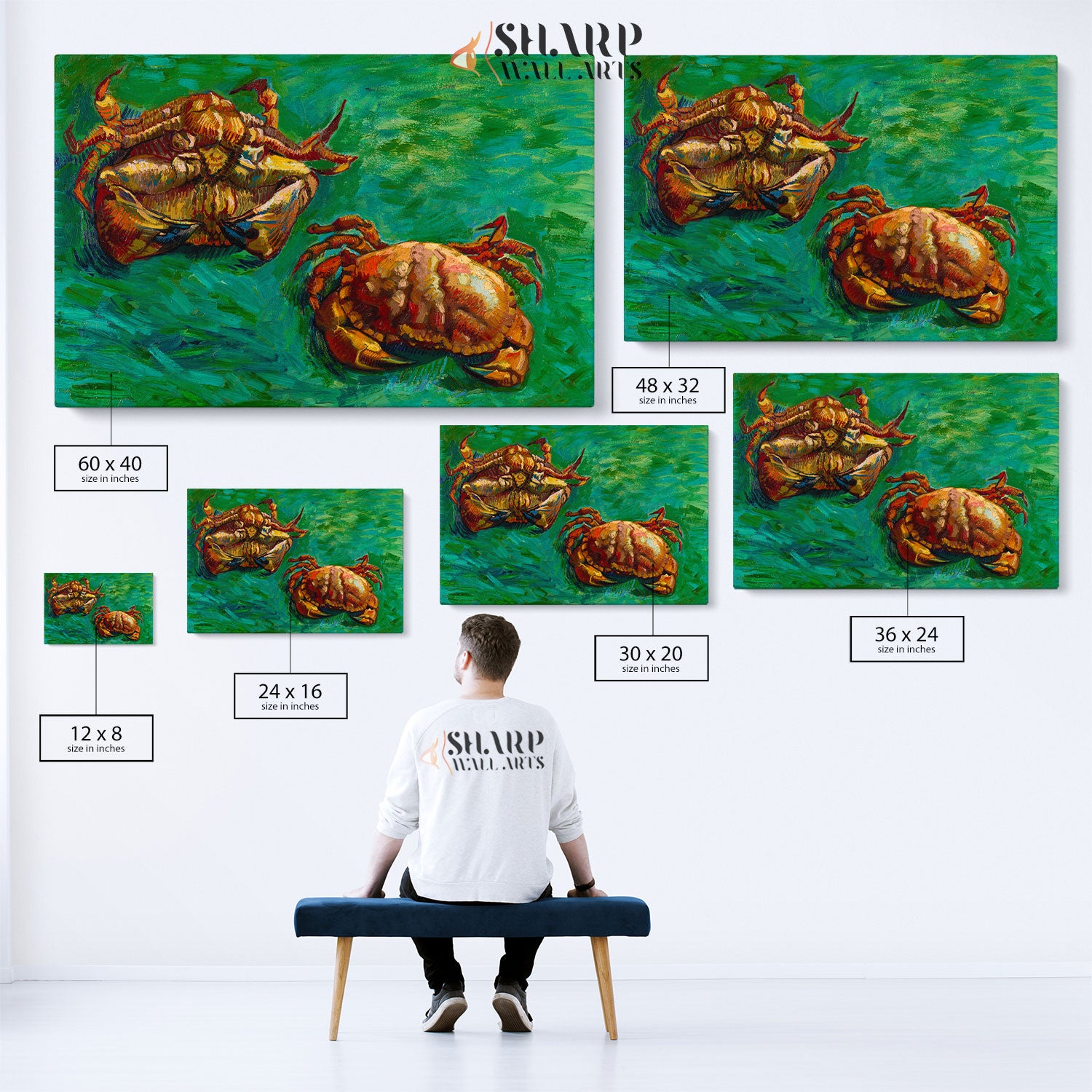 Vincent van Gogh Two Crabs Canvas Wall Art