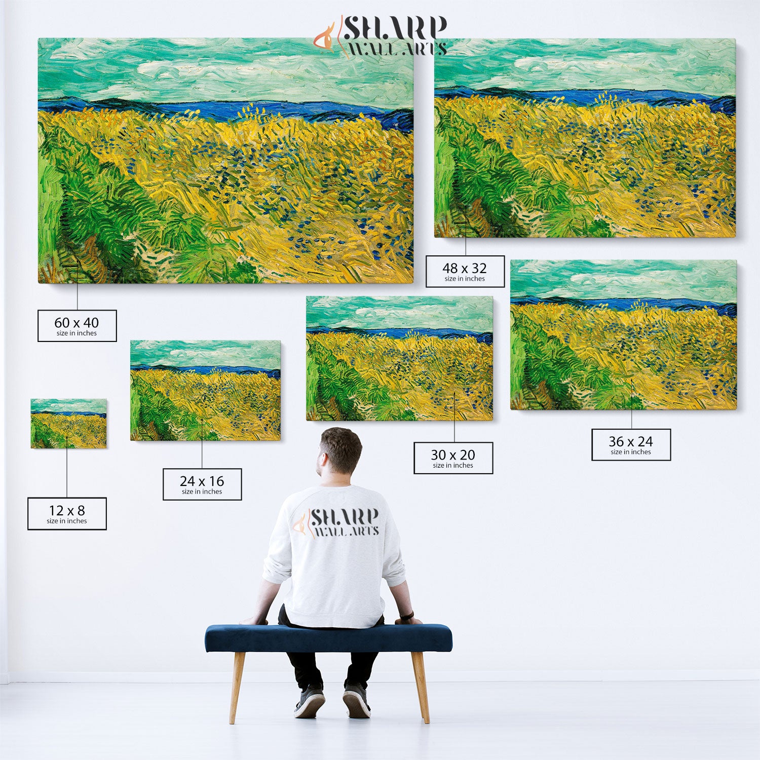 Vincent van Gogh Wheatfield With Cornflowers Canvas Wall Art