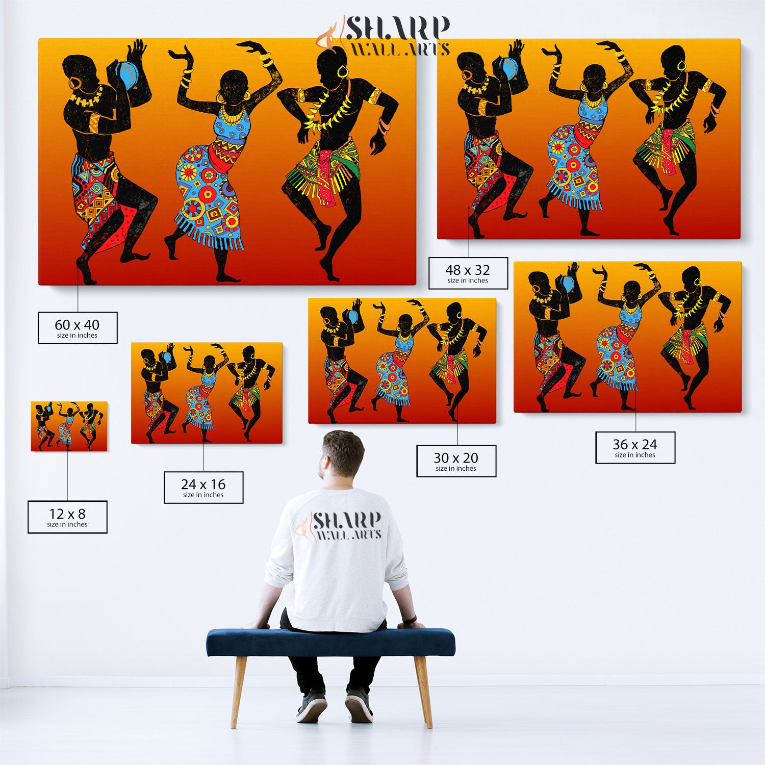 Traditional African Dancers Canvas Wall Art