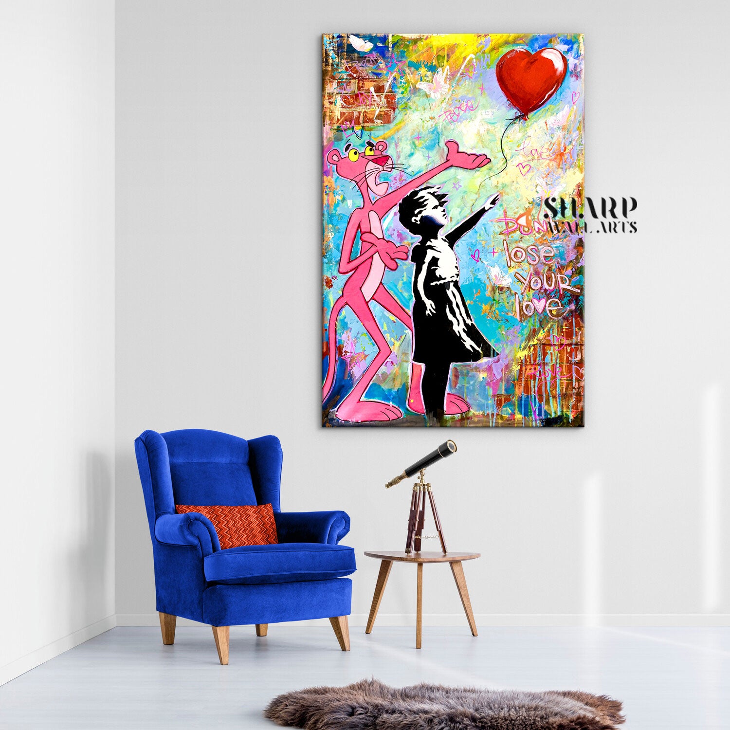 Banksy Balloon Girl Don't Lose Your Love Canvas Wall Art