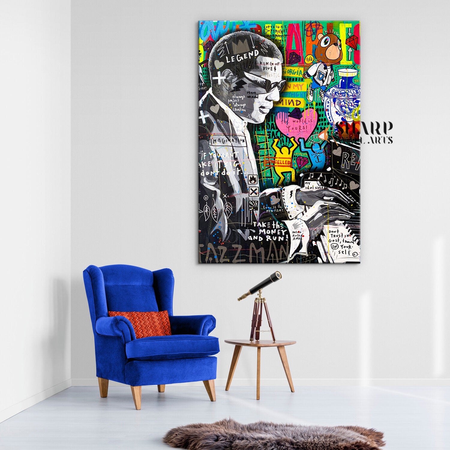 Ray Charles Legend Canvas Wall Art