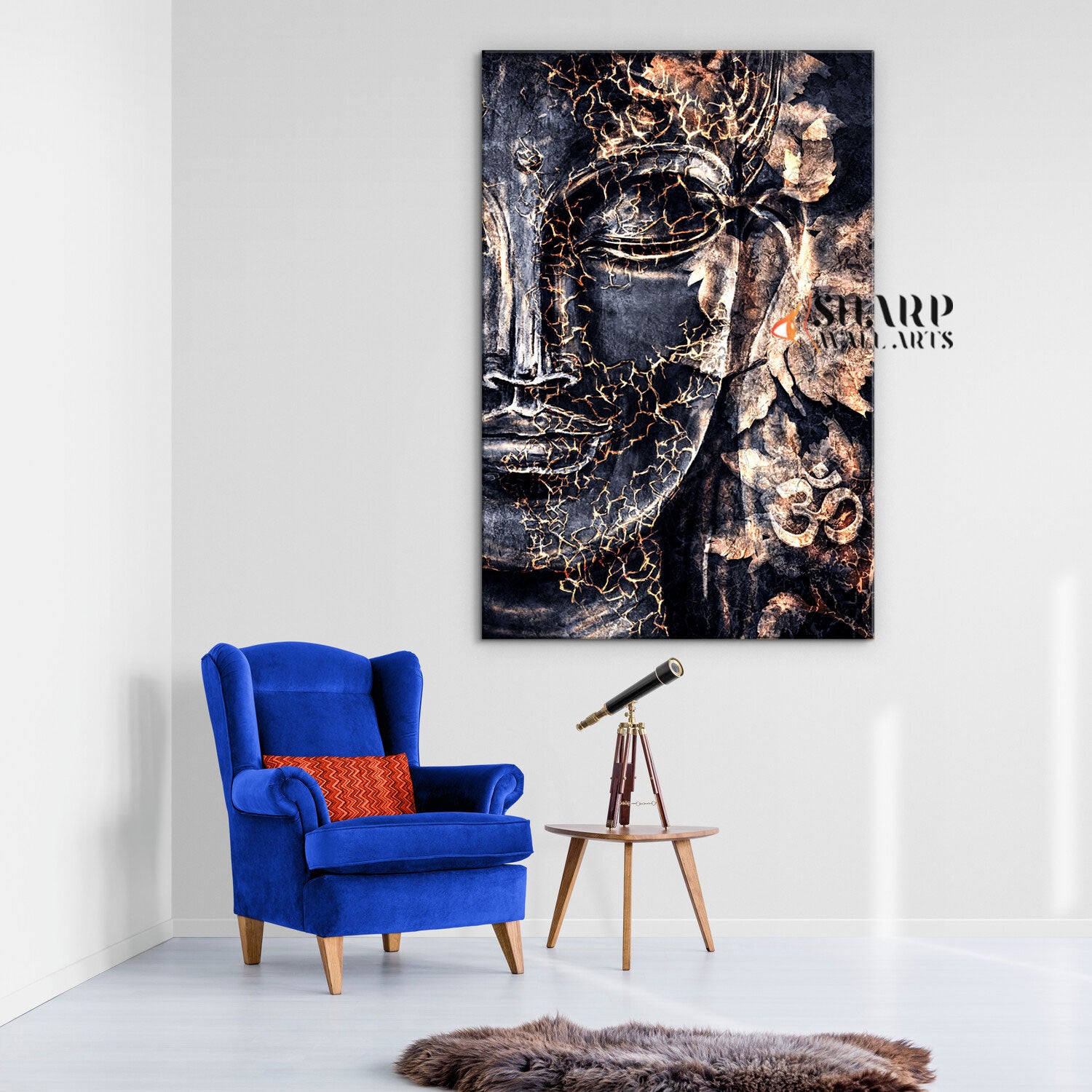 Buddha Face Canvas Wall Art