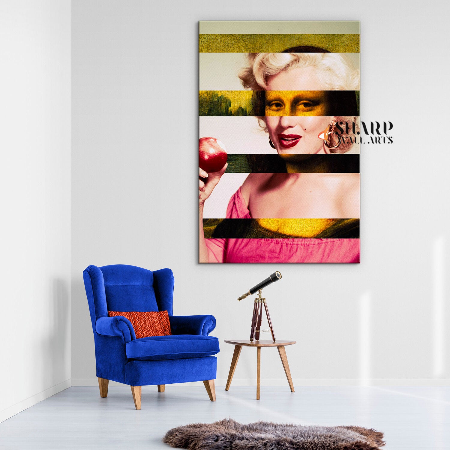 Marilyn Monroe And Mona Lisa Wall Art Canvas