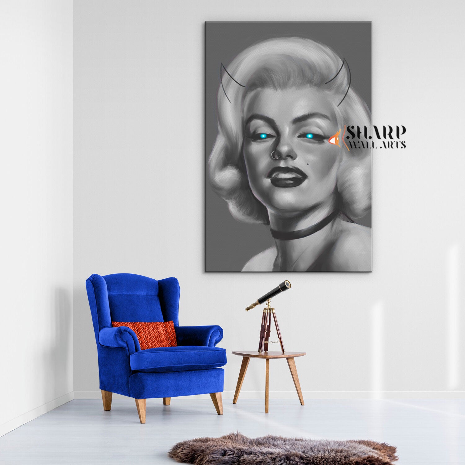 Marilyn Monroe Blue Eyes Wall Art Canvas