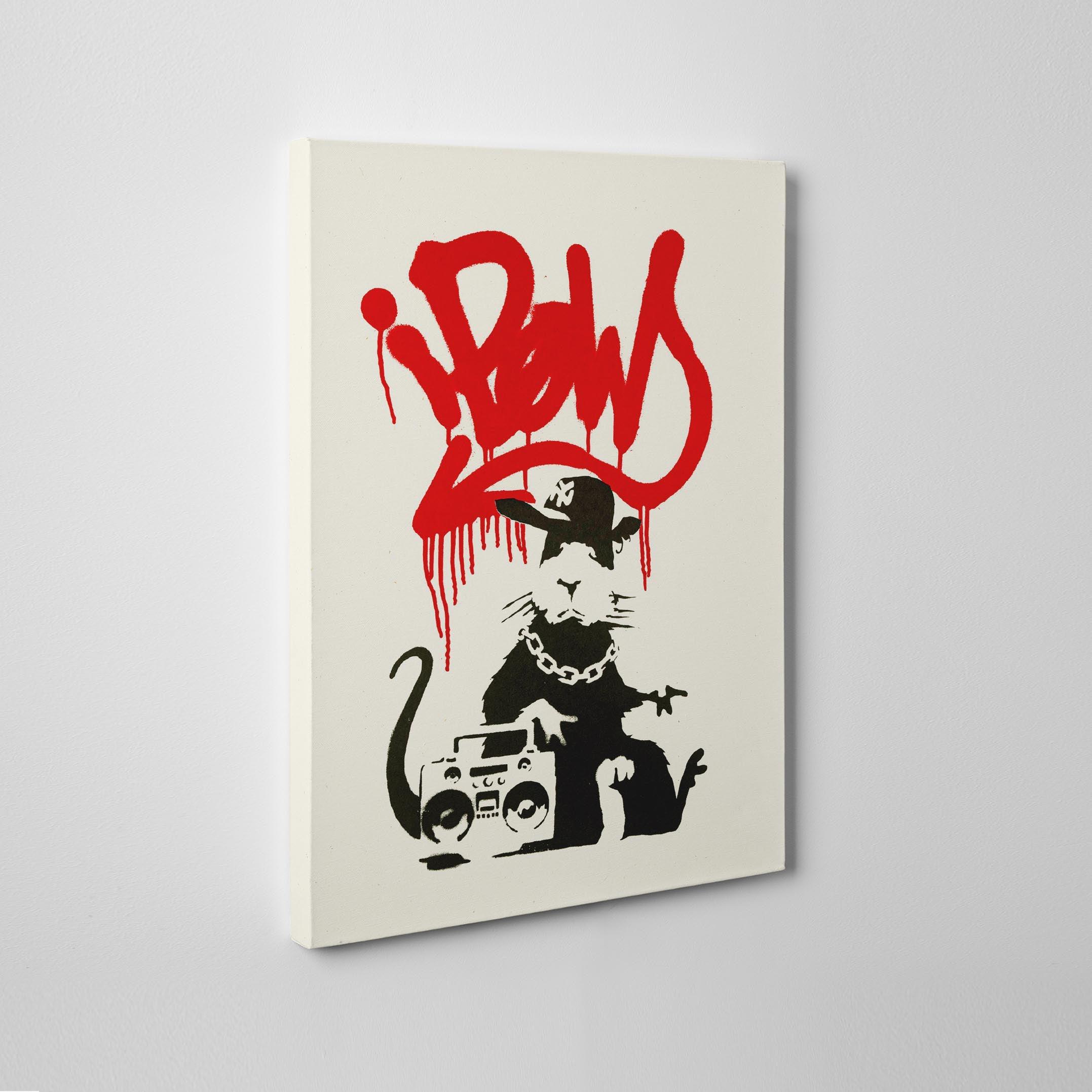 Banksy Gangster Rat Canvas Wall Art - SharpWallArts