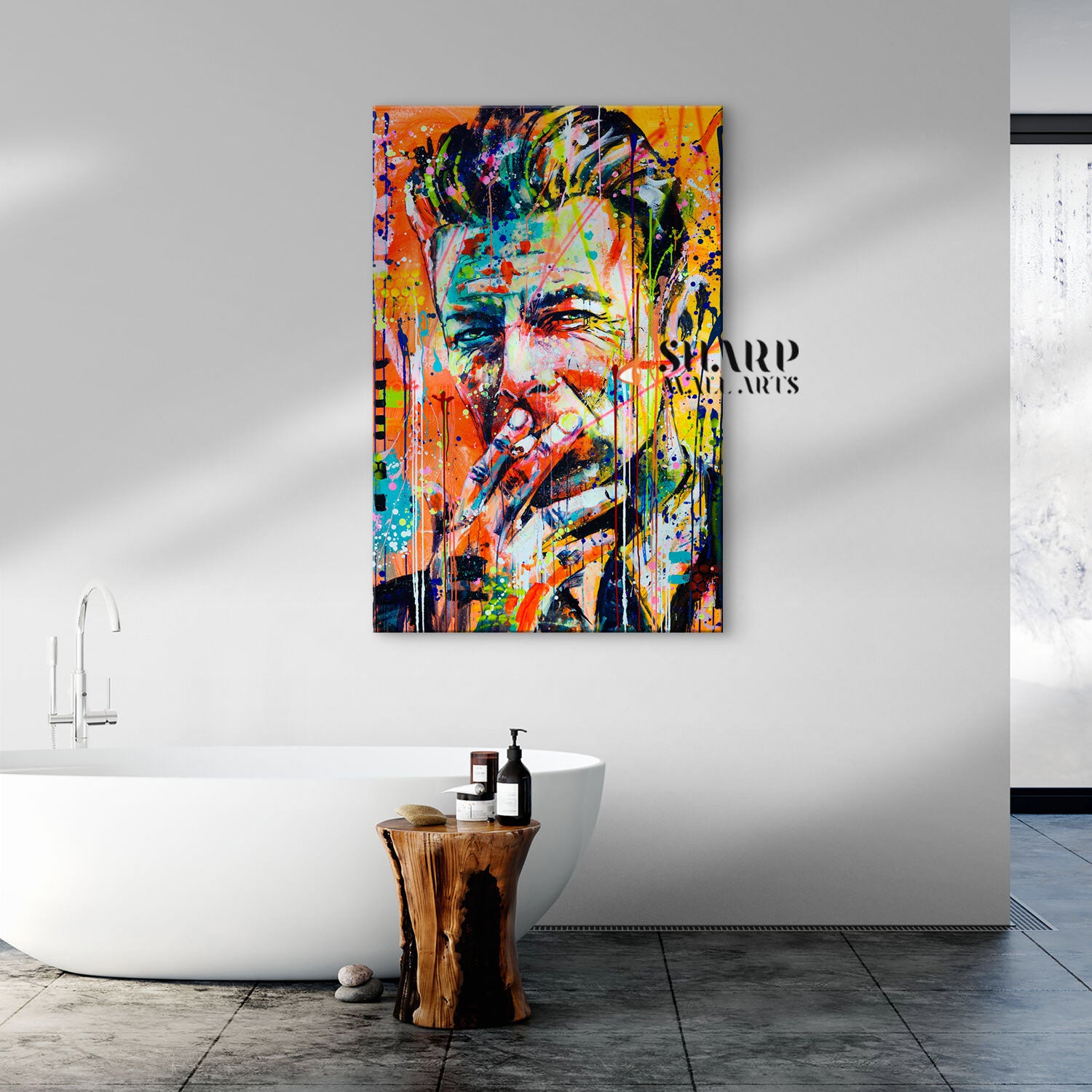David Bowie Smoking Canvas Wall Art