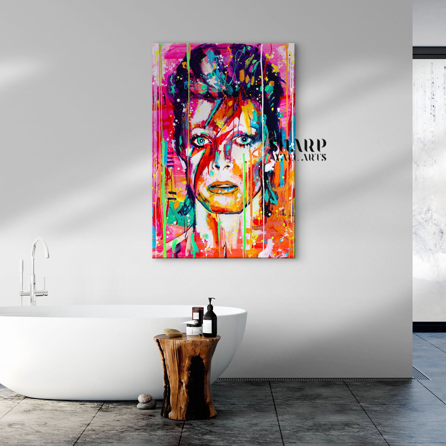 David Bowie Ziggy Stardust Abstract Canvas Wall Art