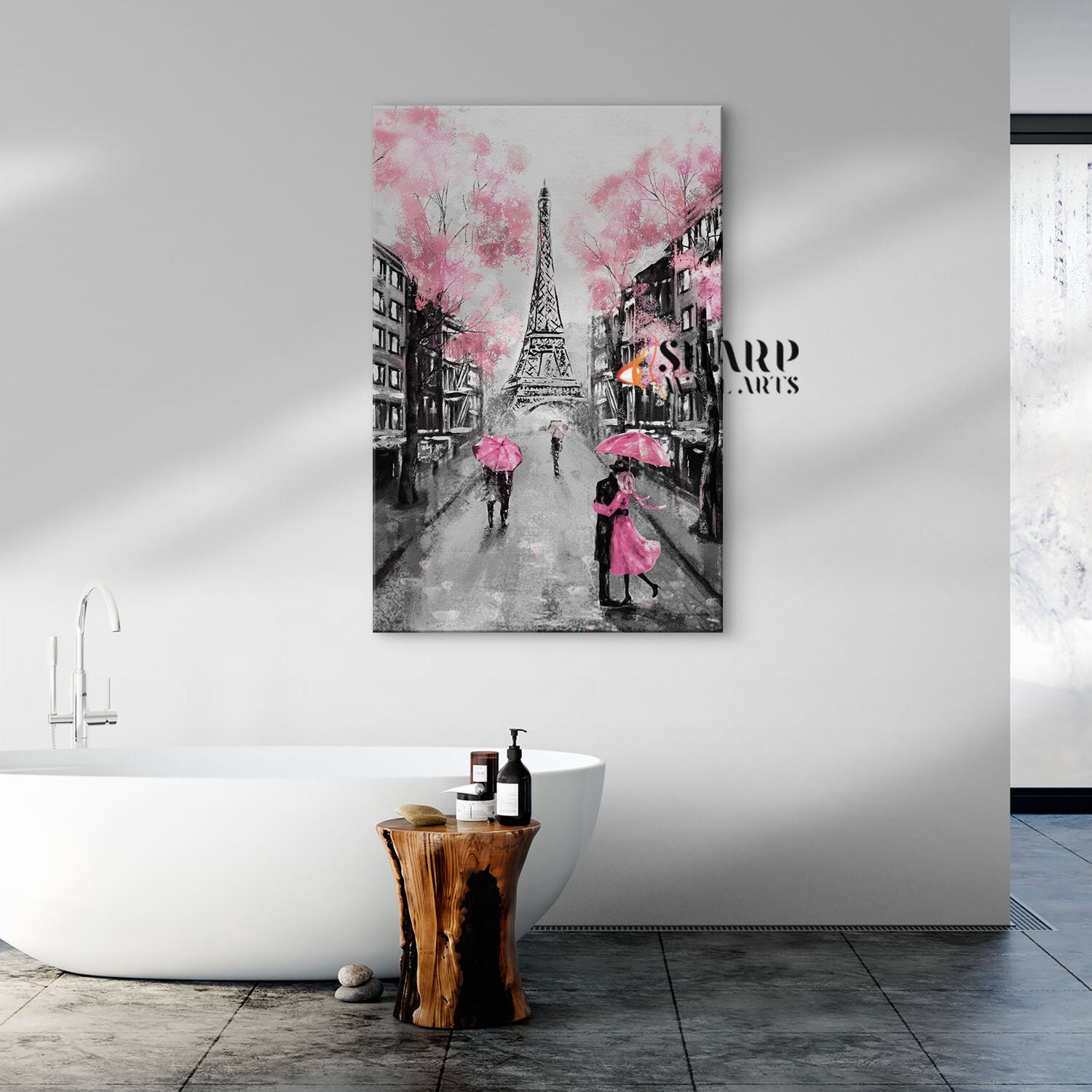 Paris Love Canvas Wall Art