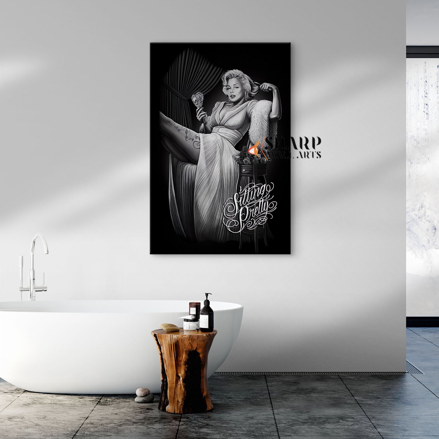 Marilyn Monroe Sitting Pretty Wall Art Canvas