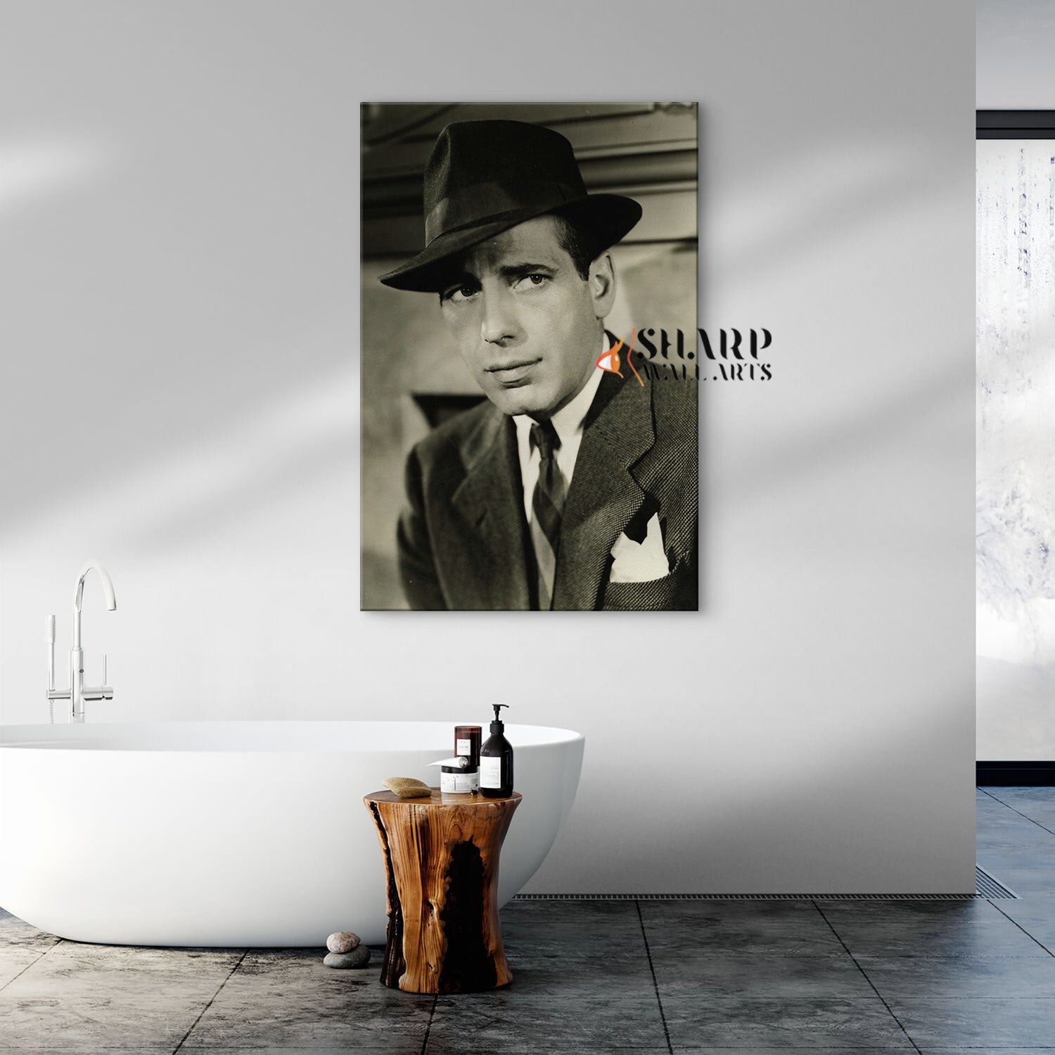 Humphrey Bogart Portrait Wall Art Canvas