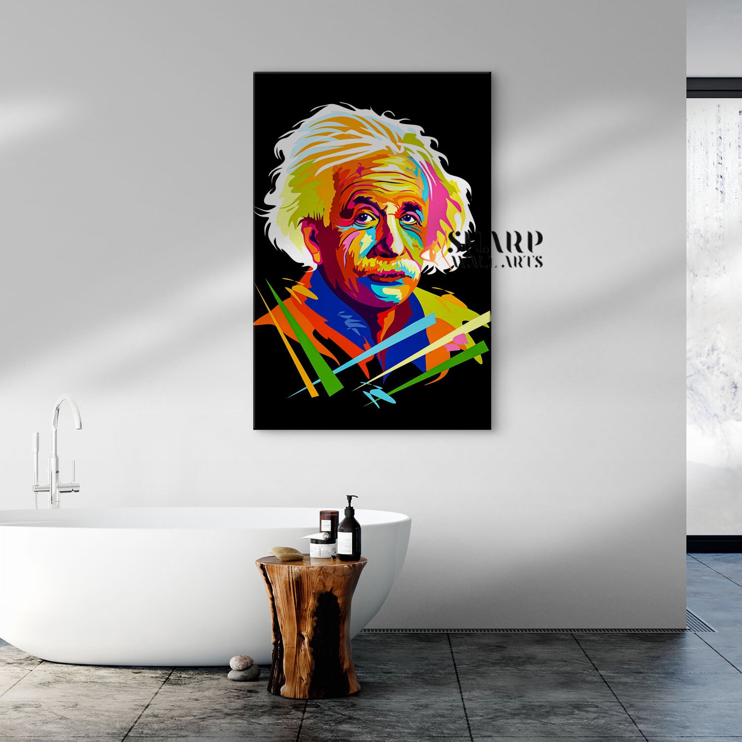 Albert Einstein Abstract Canvas Wall Art